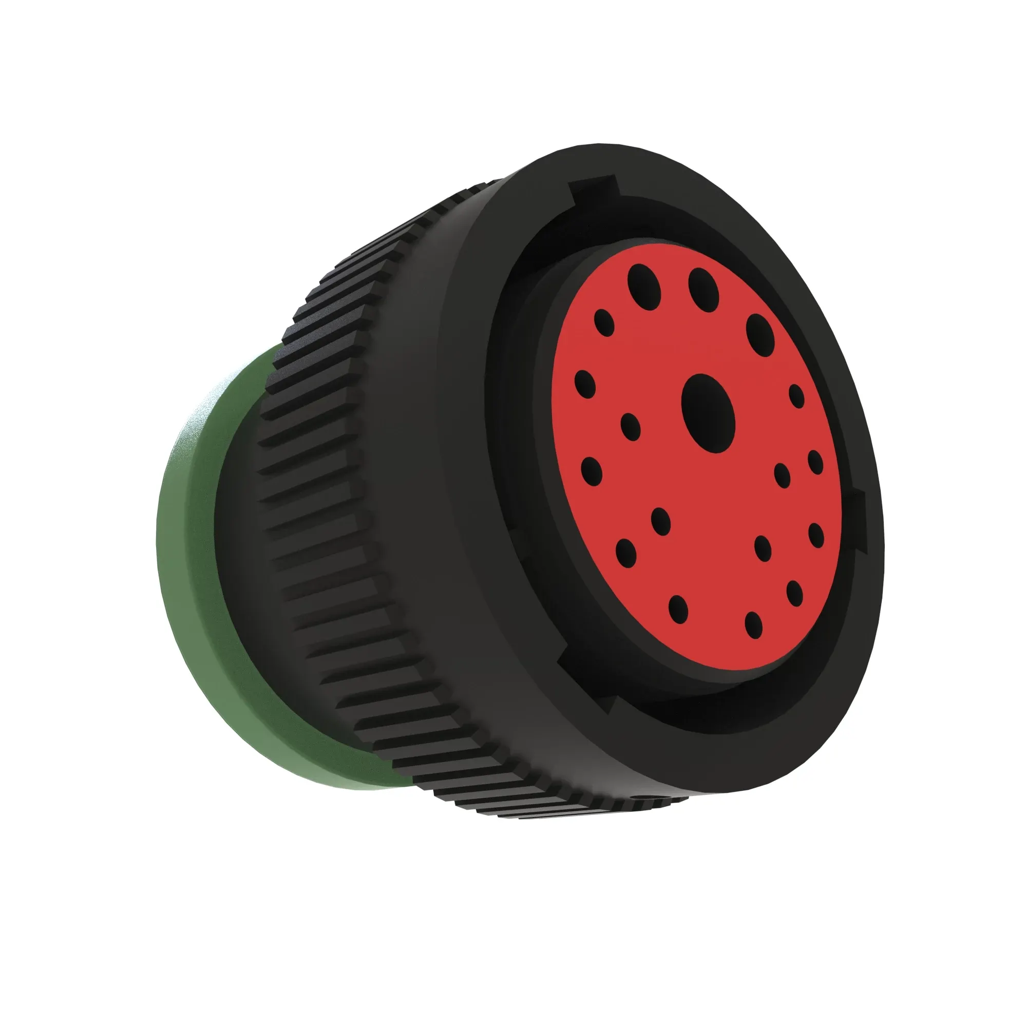 John Deere Black Internal Electrical Connector Housing, 18 Cavities - 57M8792