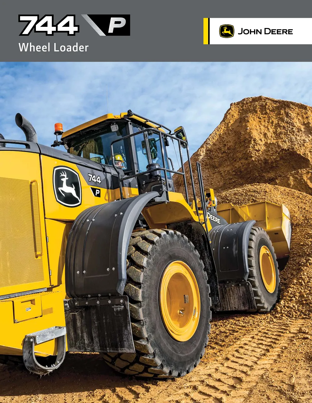 744 P-Tier Large Wheel Loader Brochure cover