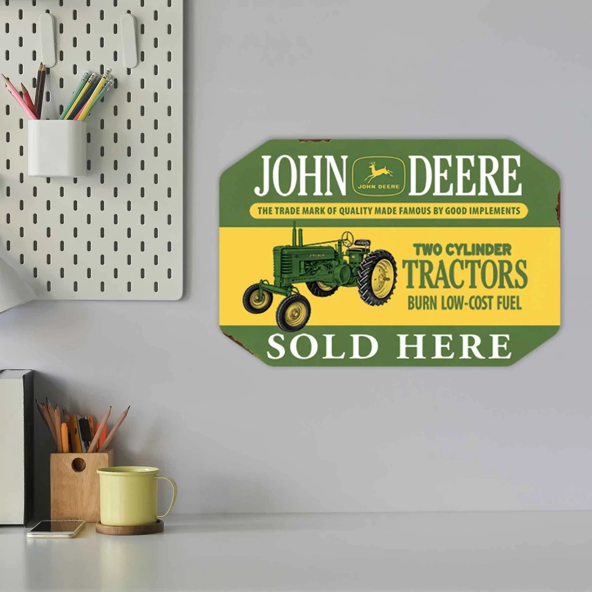 John Deere Sold Here Metal Sign