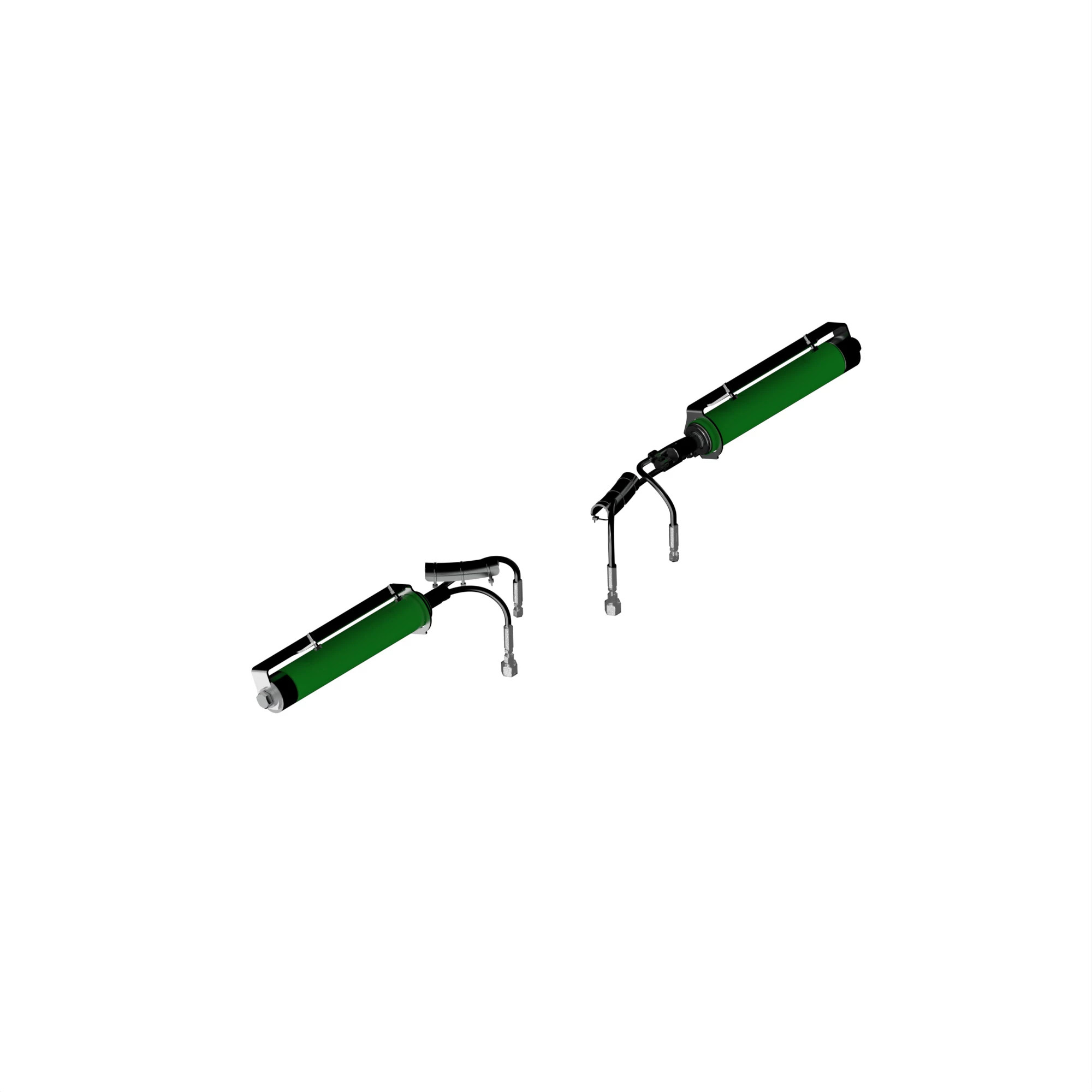 John Deere Wing Leveling Hydraulic Cylinder and Mounting Bracket Attachment - BXE11641