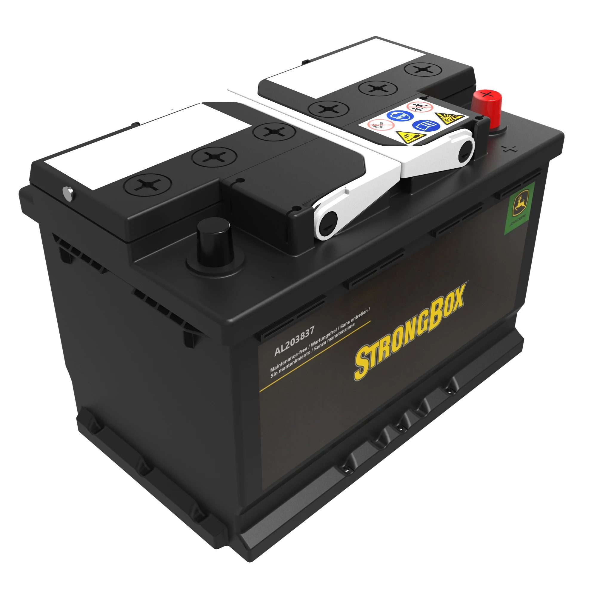 John Deere 12 Volt Battery, Wet Charged, 88 Ah, 680 CCA, H8/LN5 BCI - AL238241