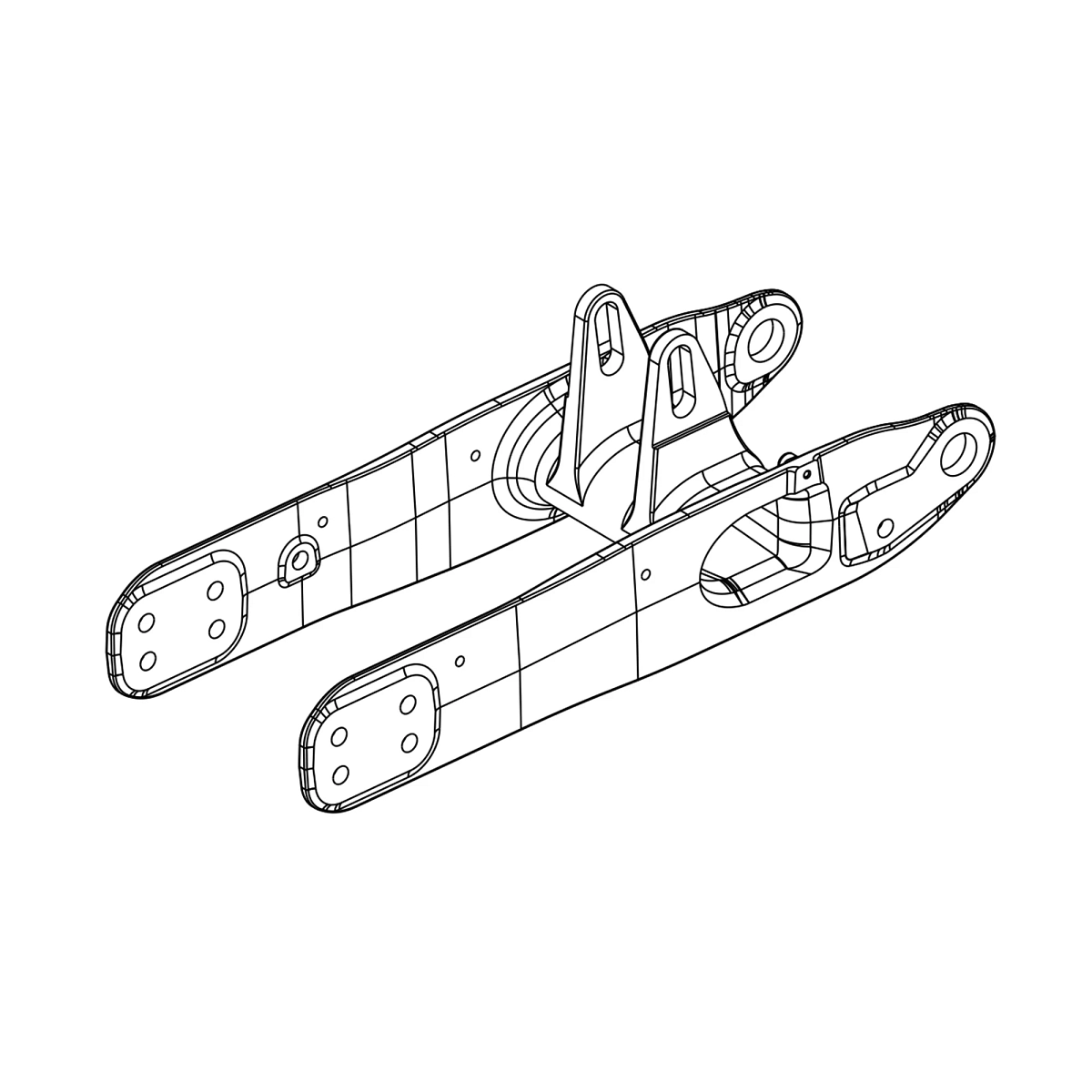 Frame, Oueter Wheel Arm, Machined C