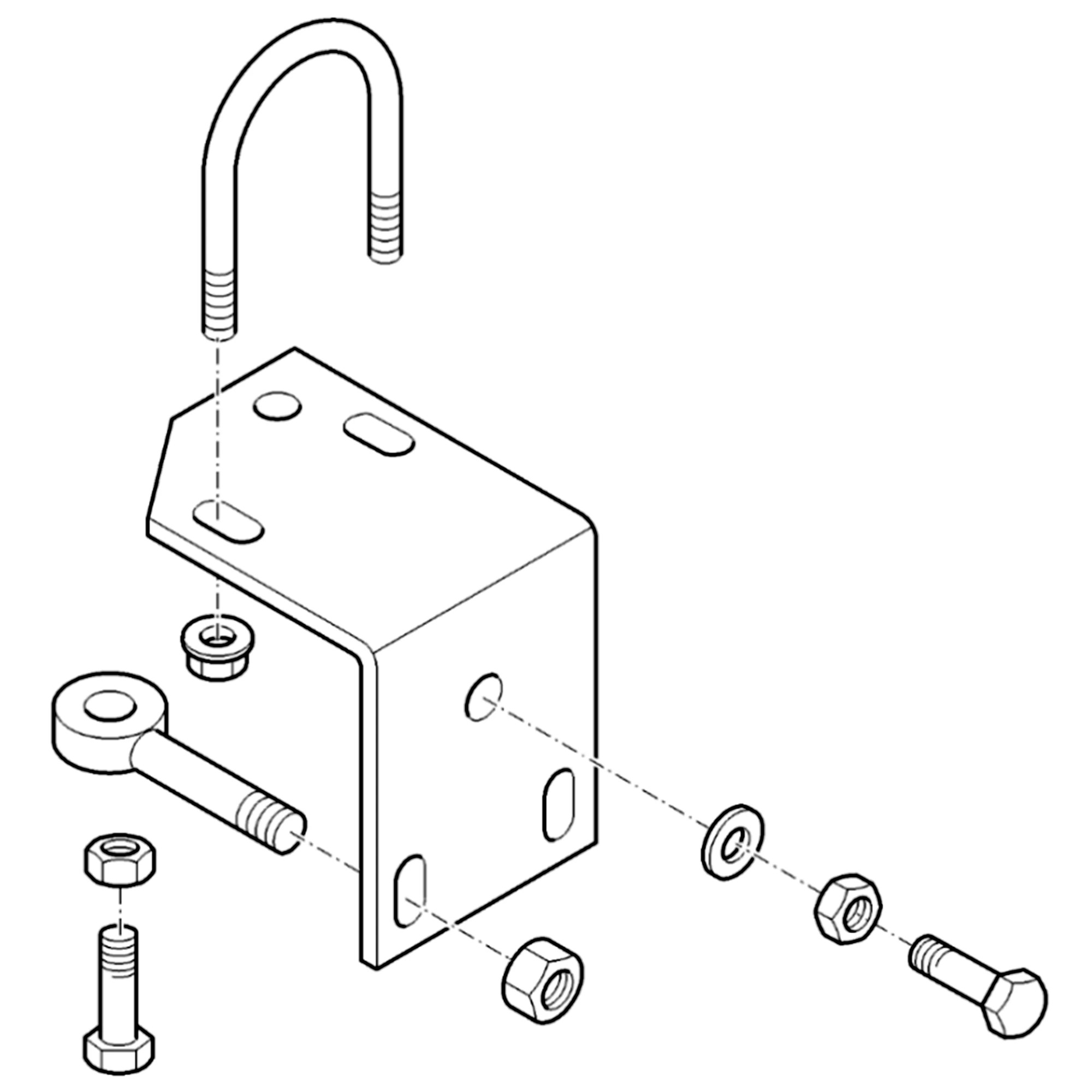 John Deere Hydraulic Tongue Positioning Bracket Attachment - BE22078