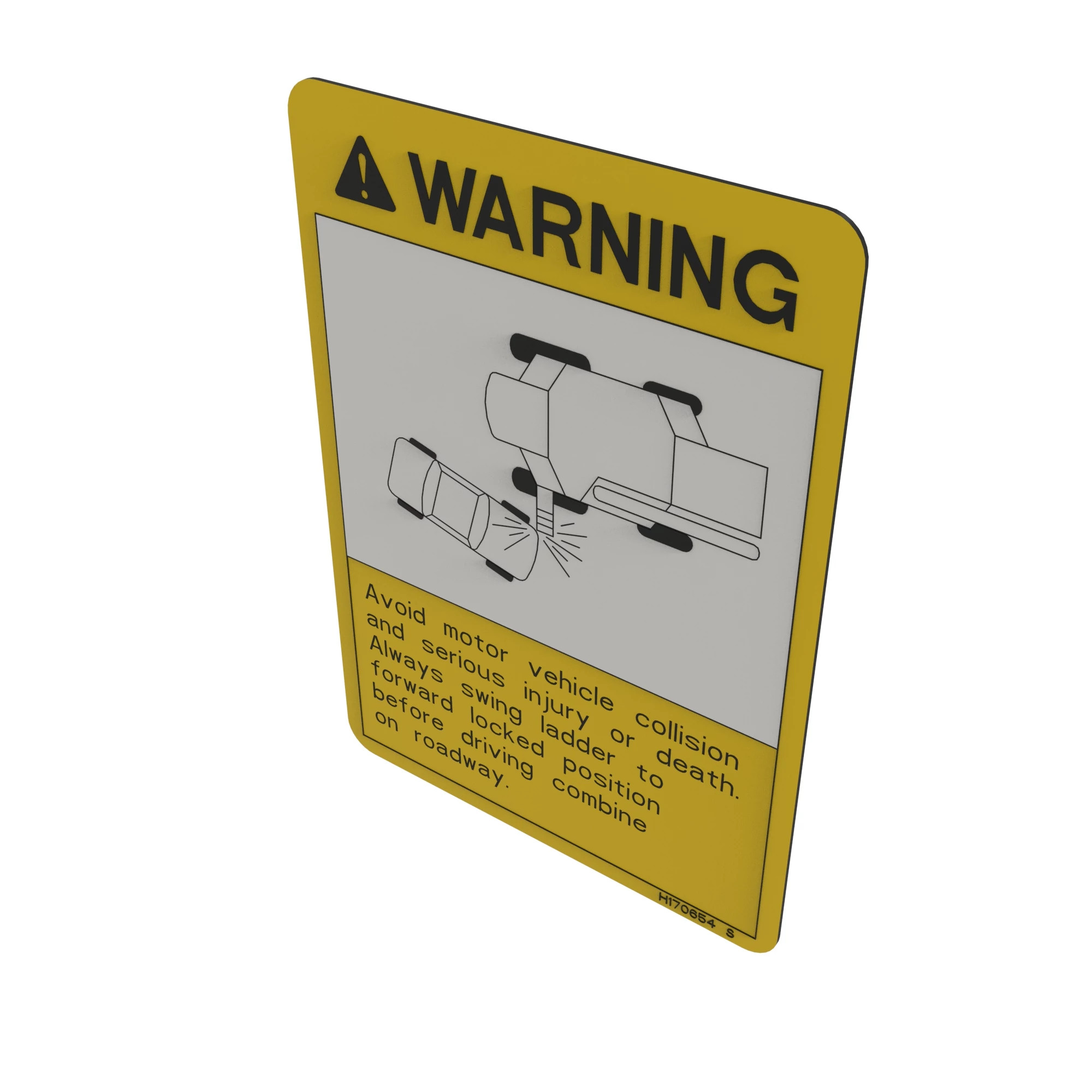 SIGN, LADDER TRANSPORT POSITION