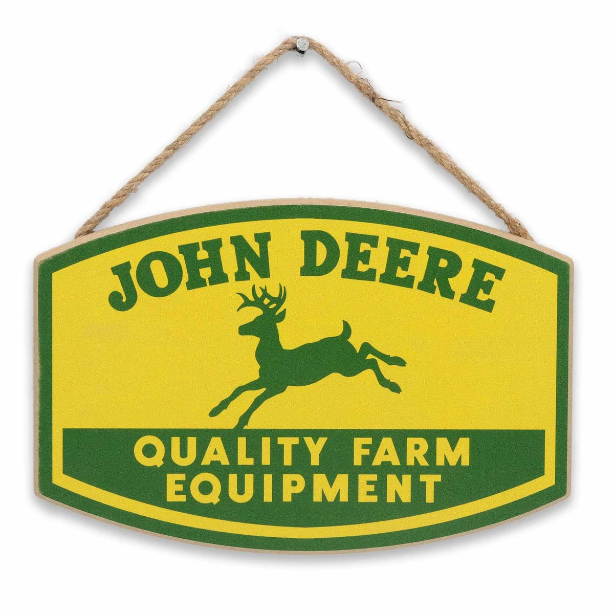 "Quality Equipment Hanging Wood Sign"