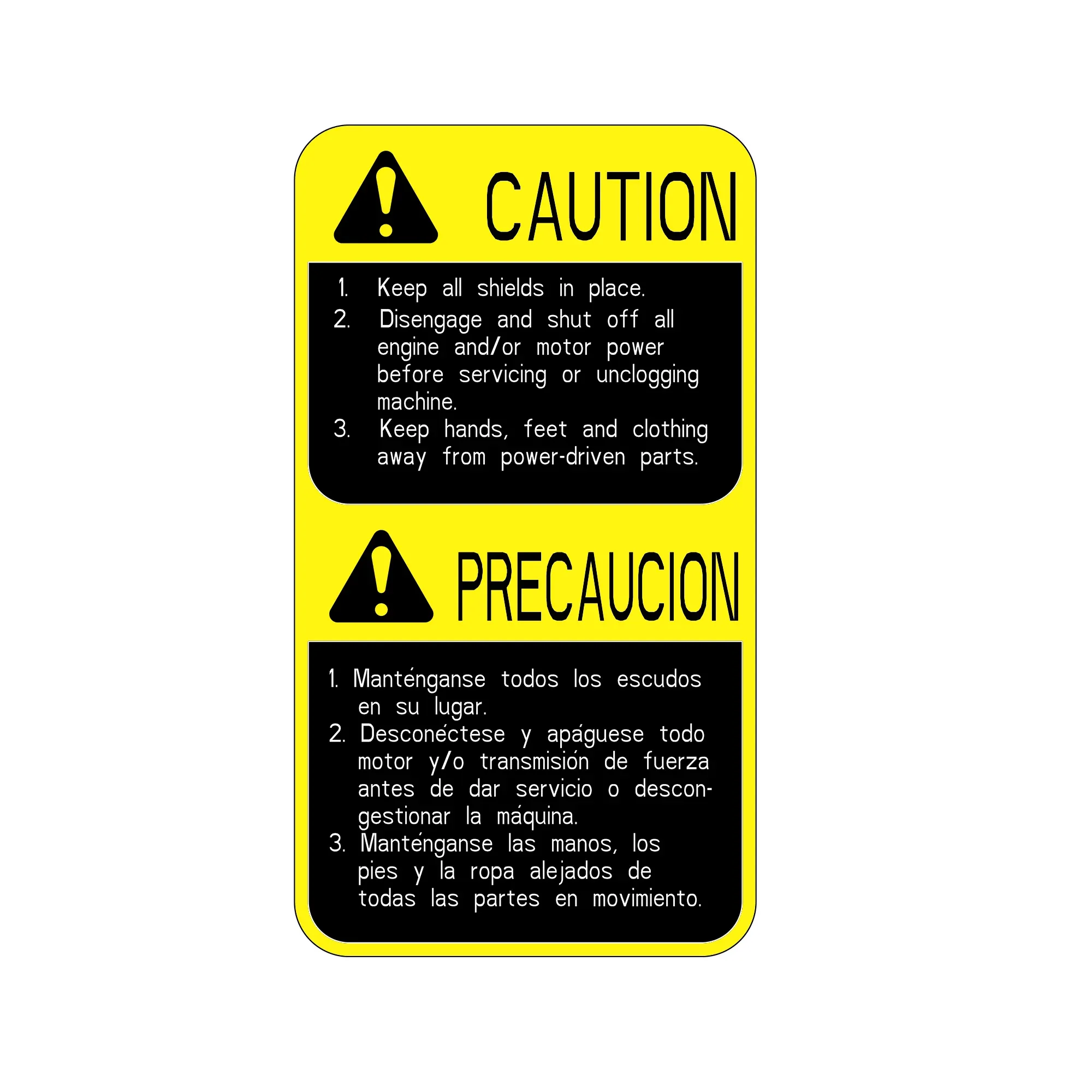 John Deere Safety Sign, Caution - P66702