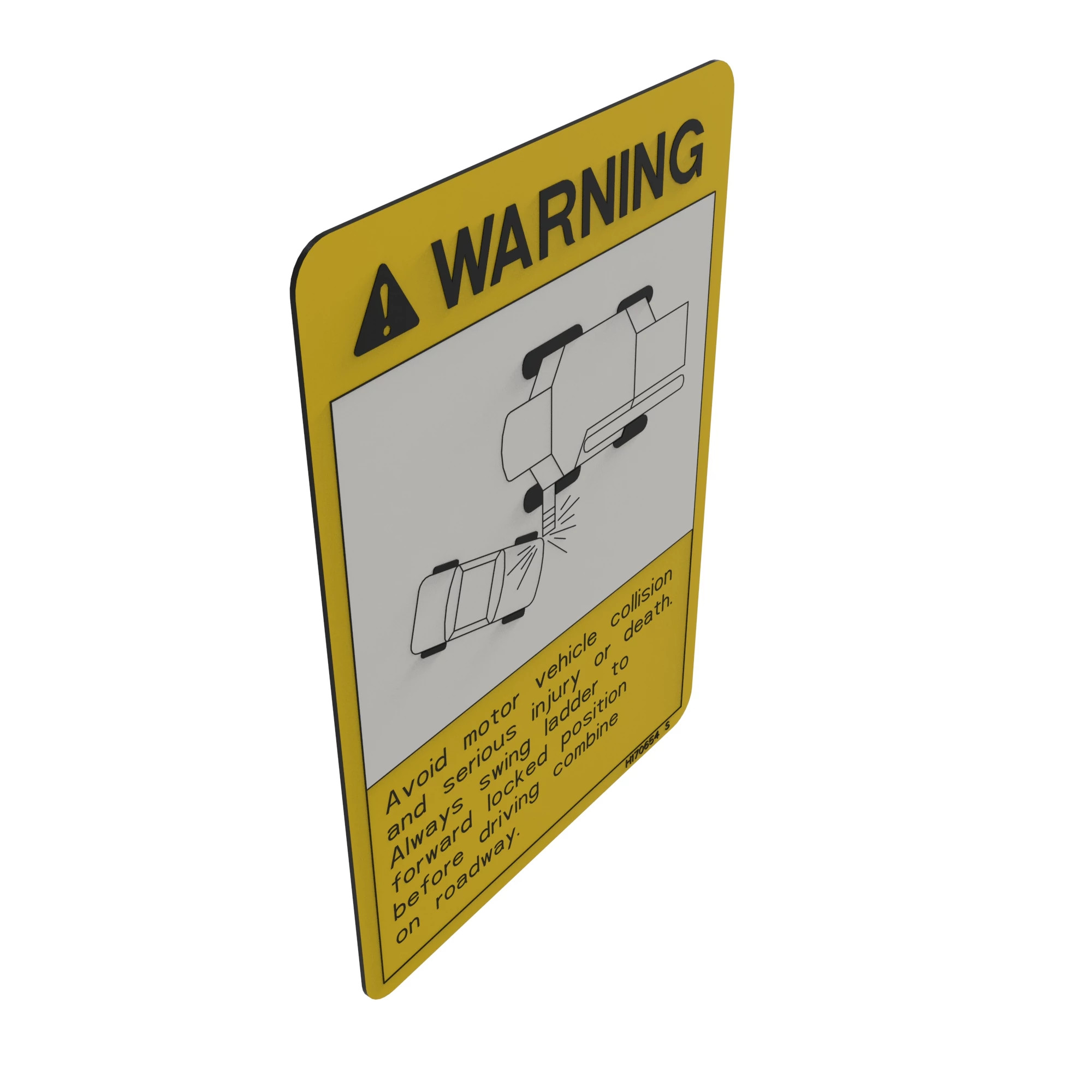 SIGN, LADDER TRANSPORT POSITION