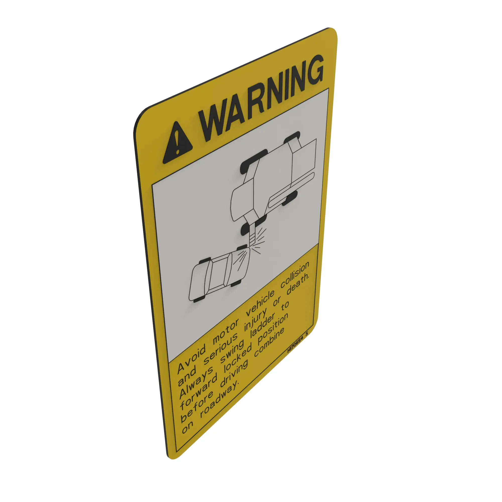 SIGN, LADDER TRANSPORT POSITION