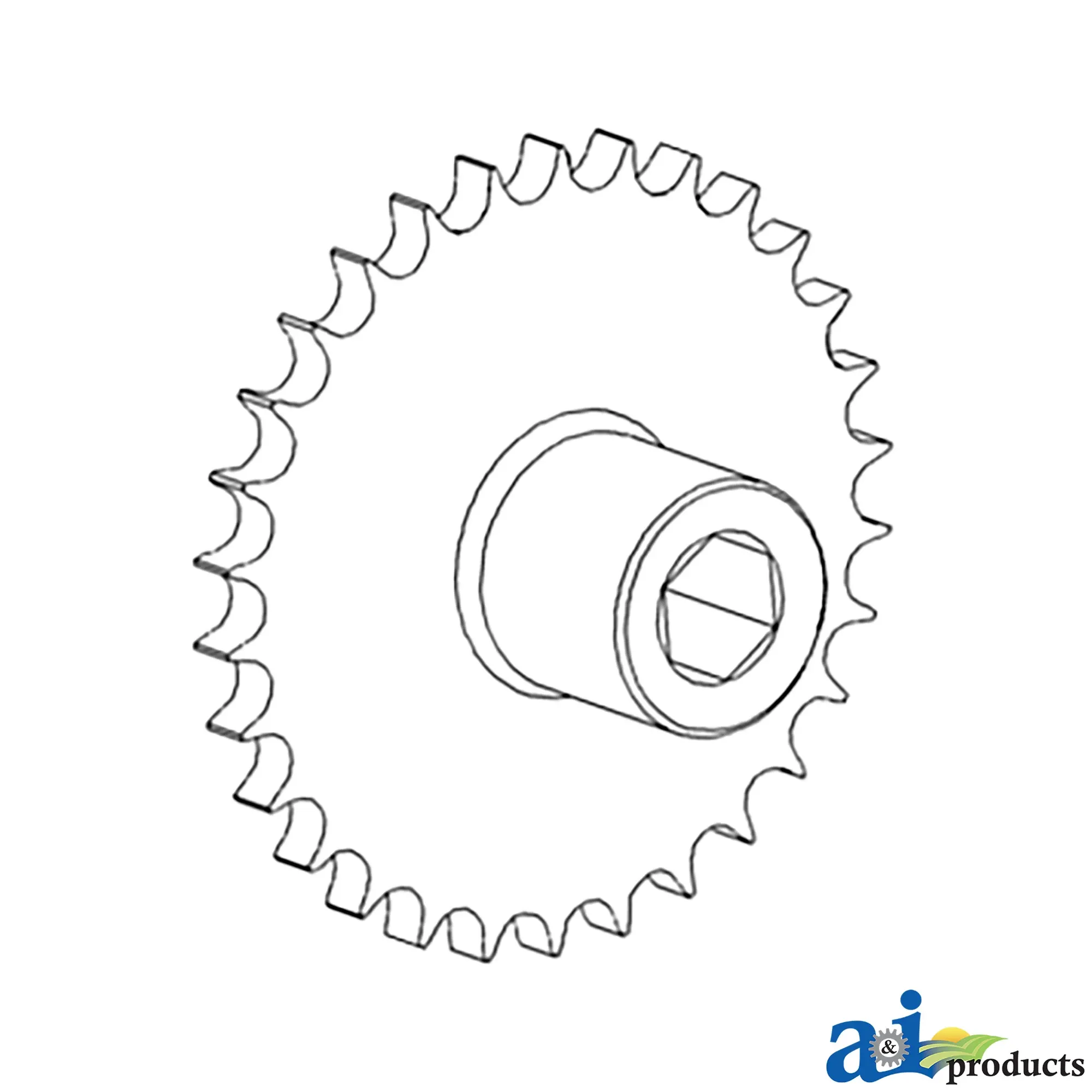 A&I Products Tailing Elevator Conveyor Chain Sprocket, 30 Teeth - A-AH130571