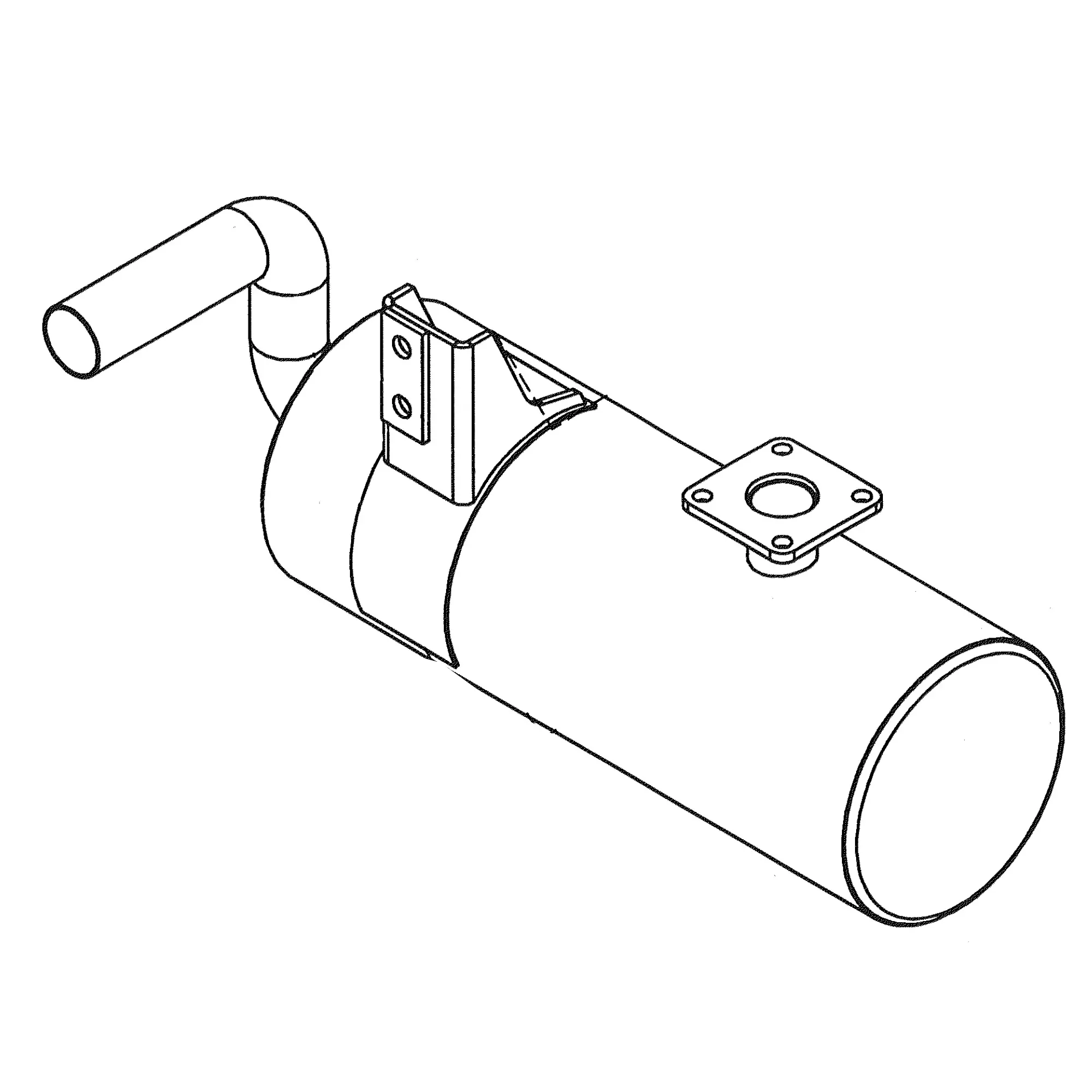 John Deere Low Emission Exhaust Muffler - AT385313