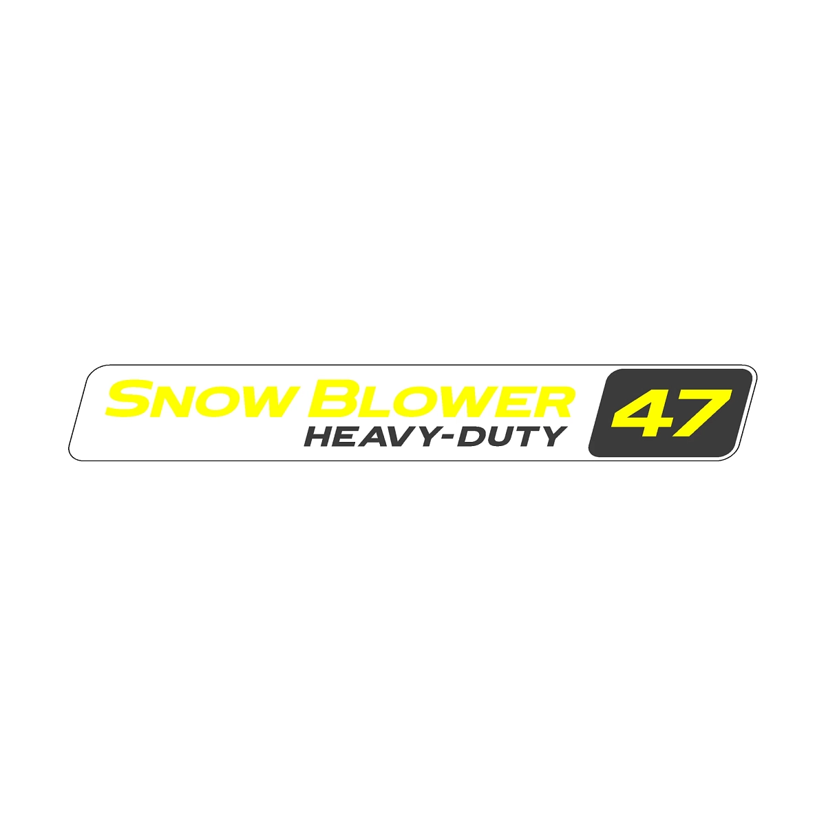 Label, 47" Heavy Duty Snow Blower
