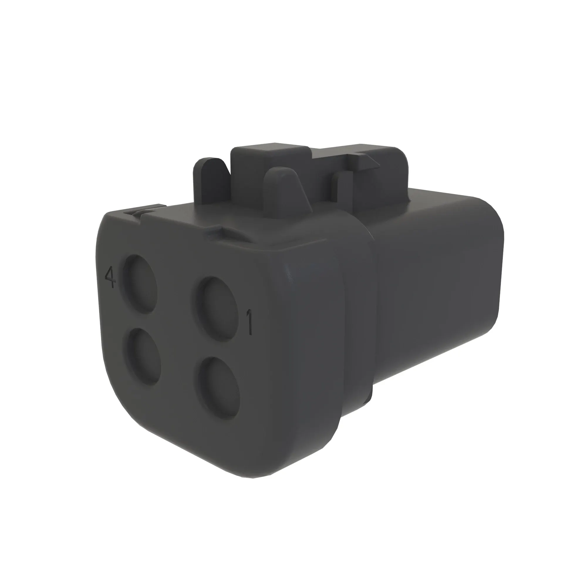 CONN DEUTSCH DTP 4W FS GRY PLSTC