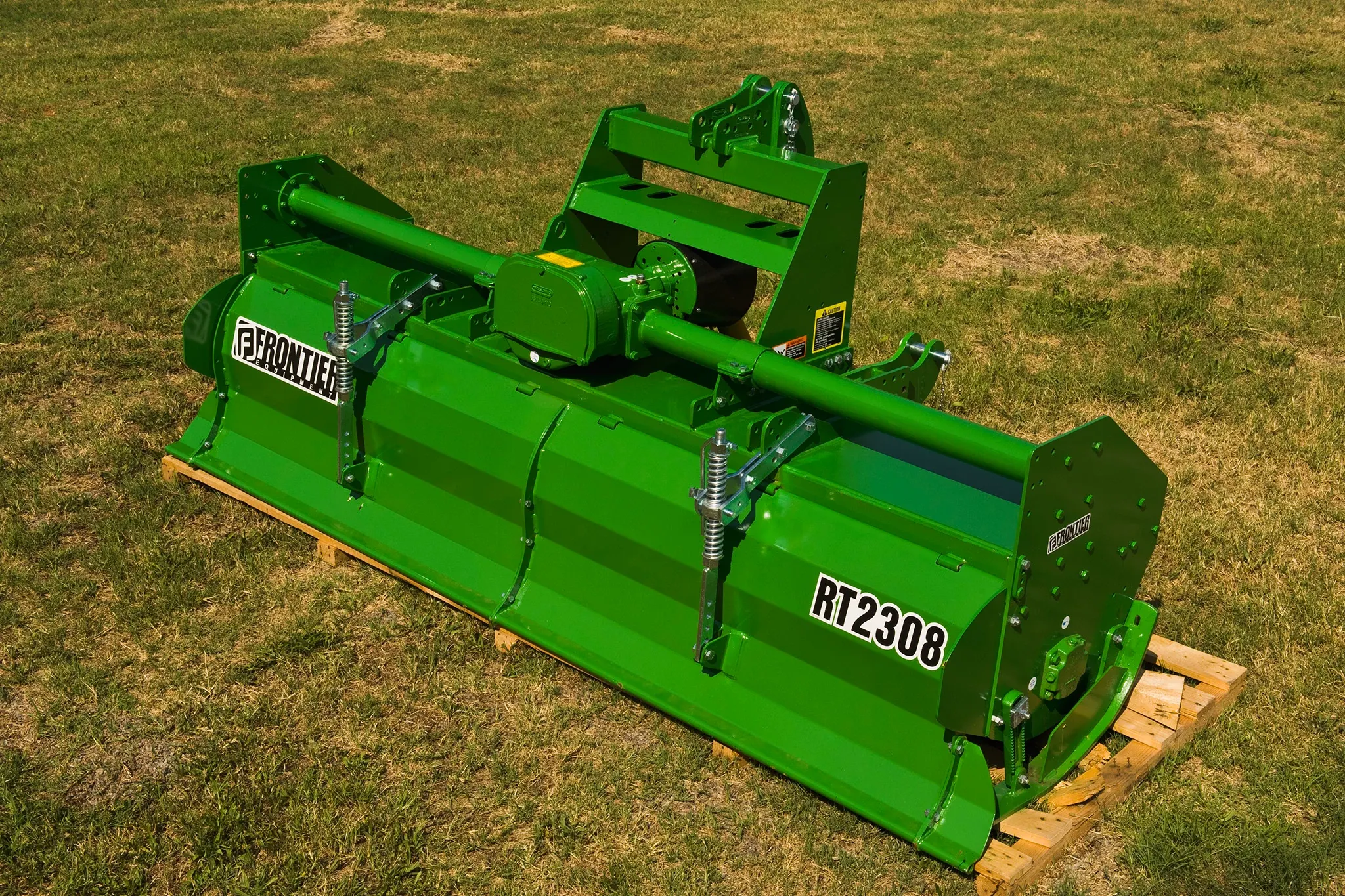 Frontier RT23 series rotary tiller on grass