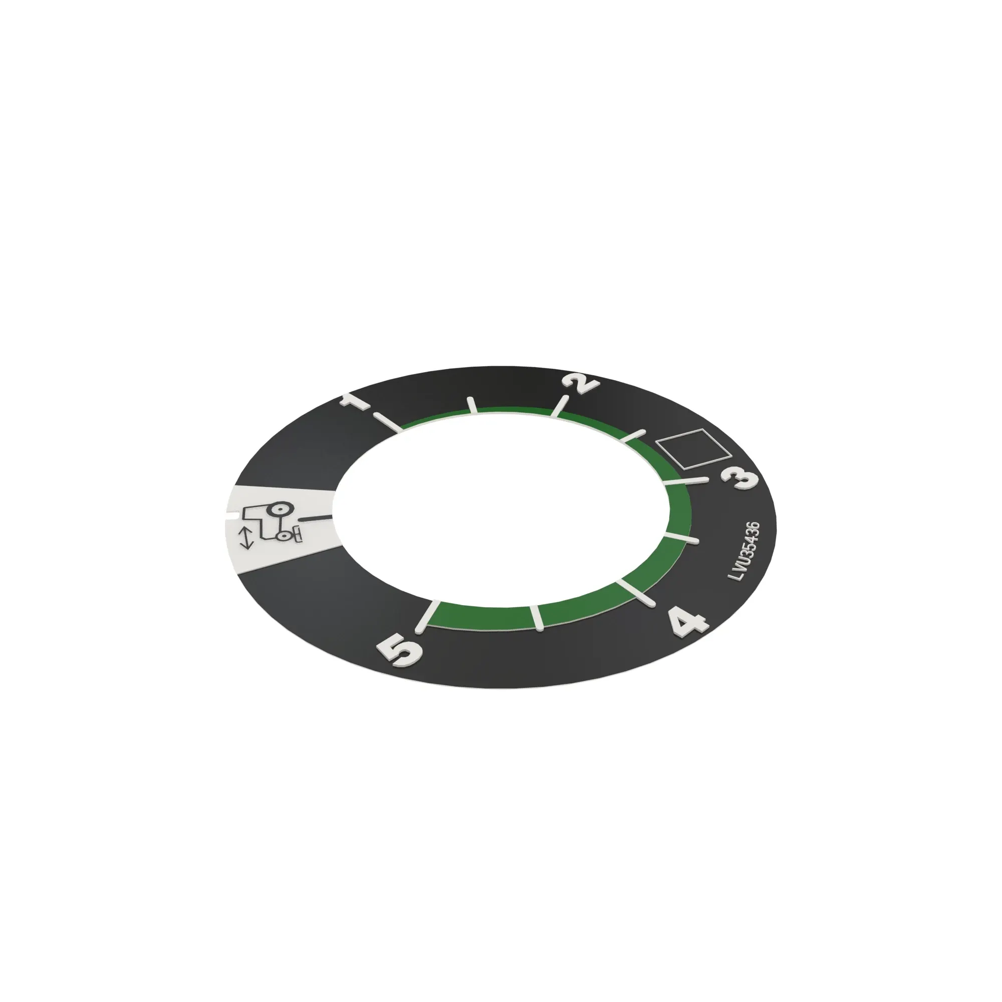 John Deere Mower Lift Height Label - LVU35436
