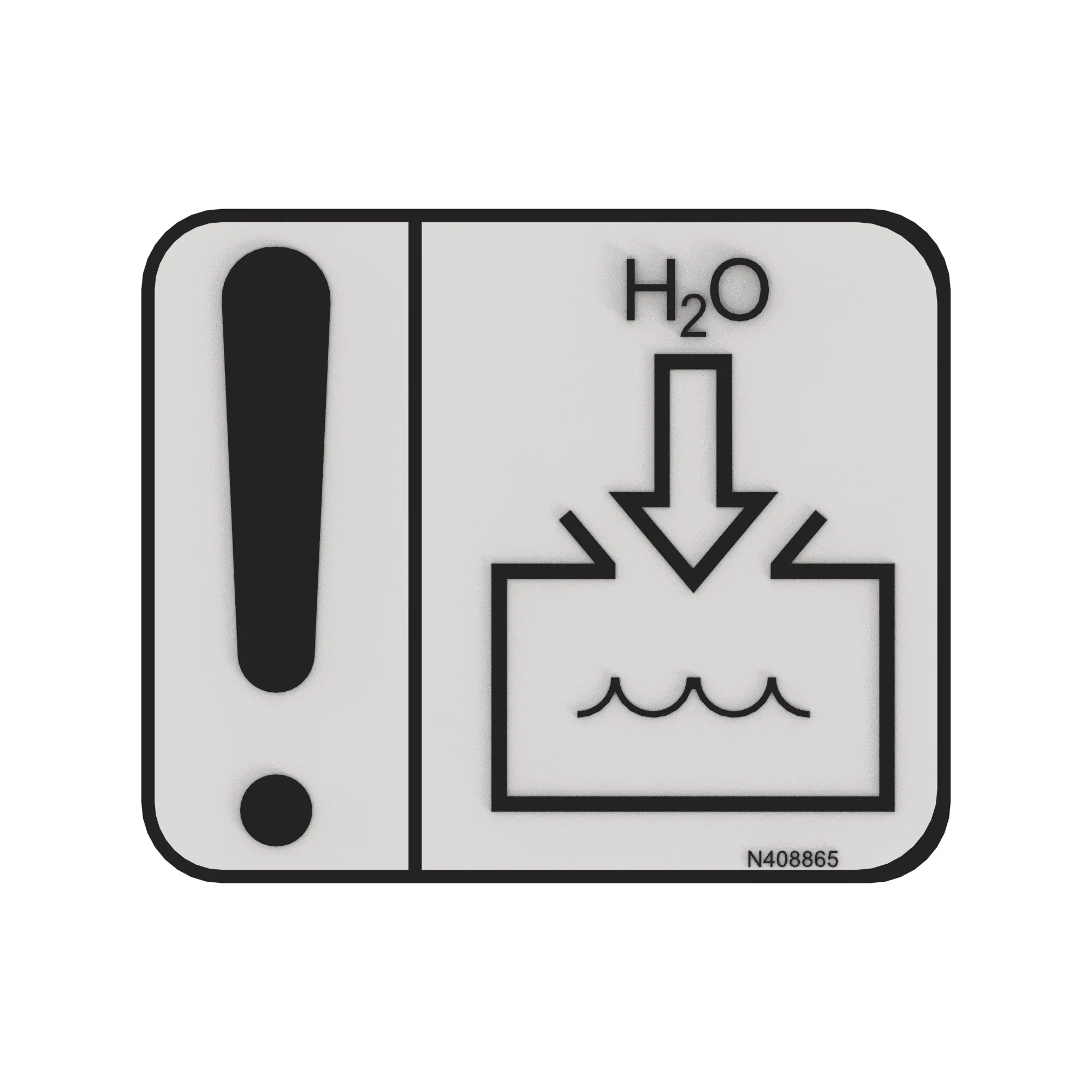 John Deere Fill Clean Water Information Label - N408865