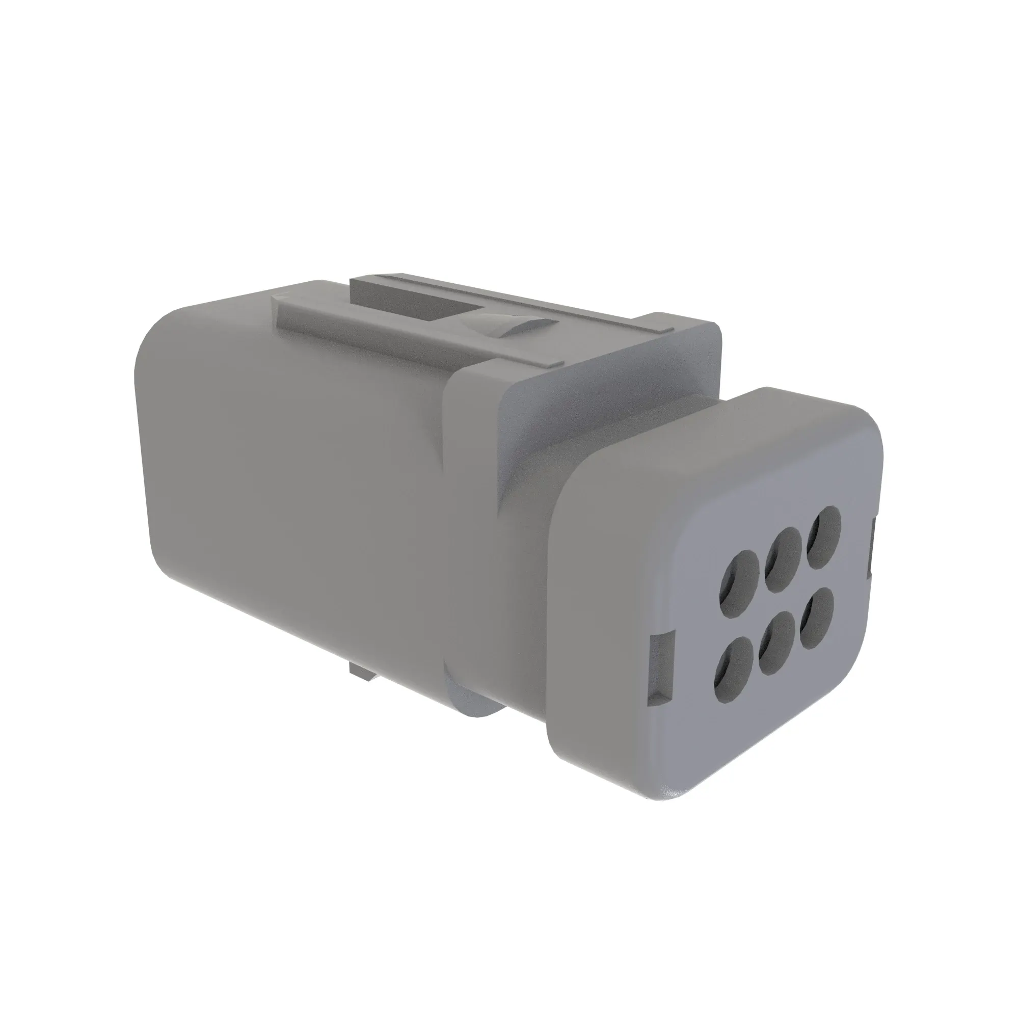 John Deere Gray Electrical Connector Housing, Cavities 6 - 57M9754
