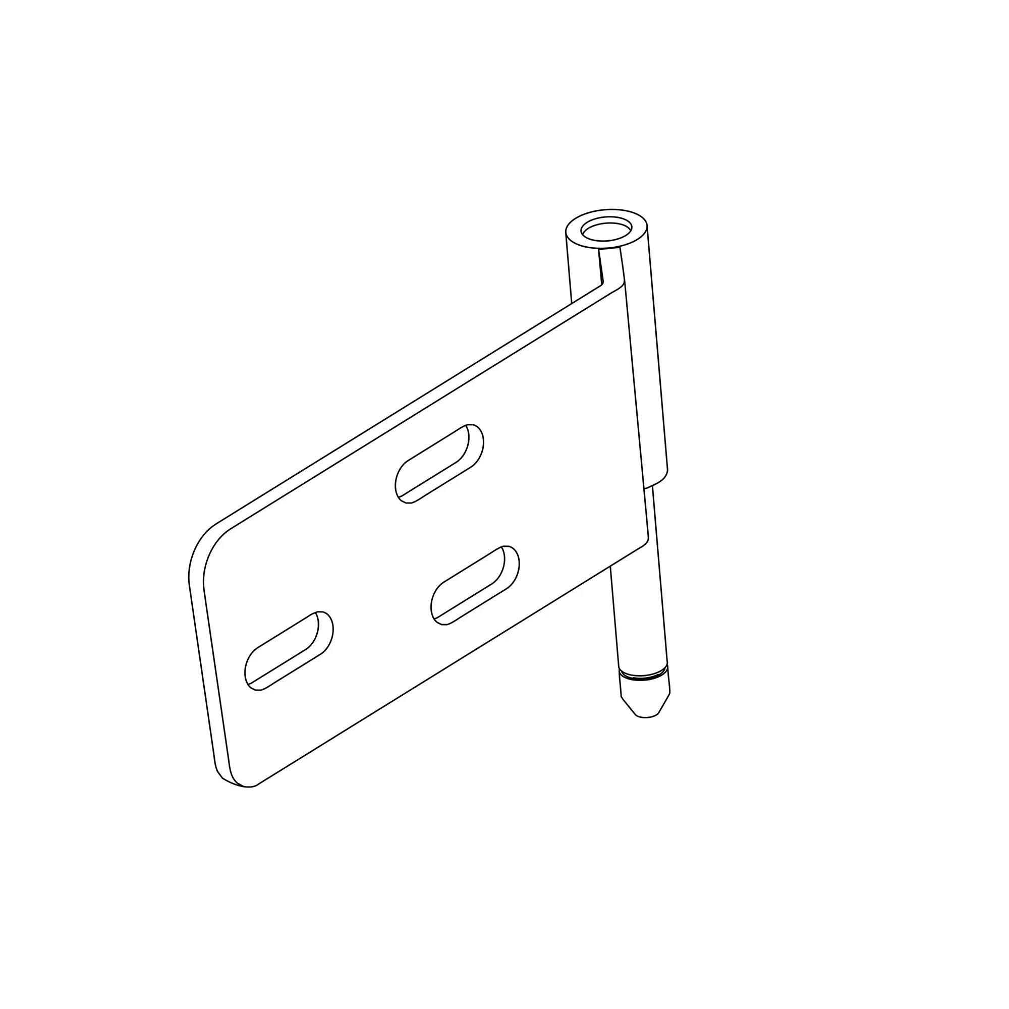 Door Hinge, LH Upper