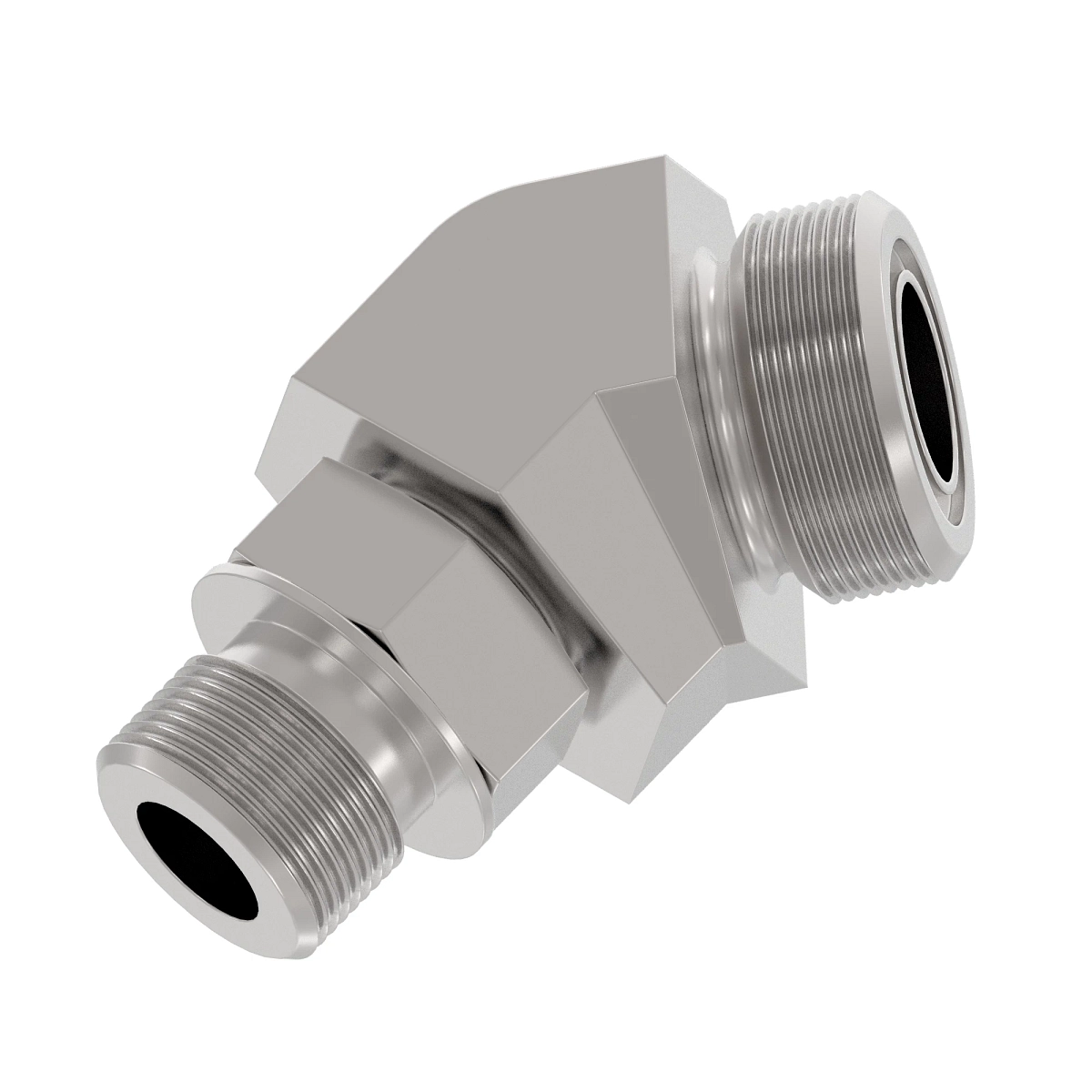 45 Deg Straight Thread, O-Ring FSF
