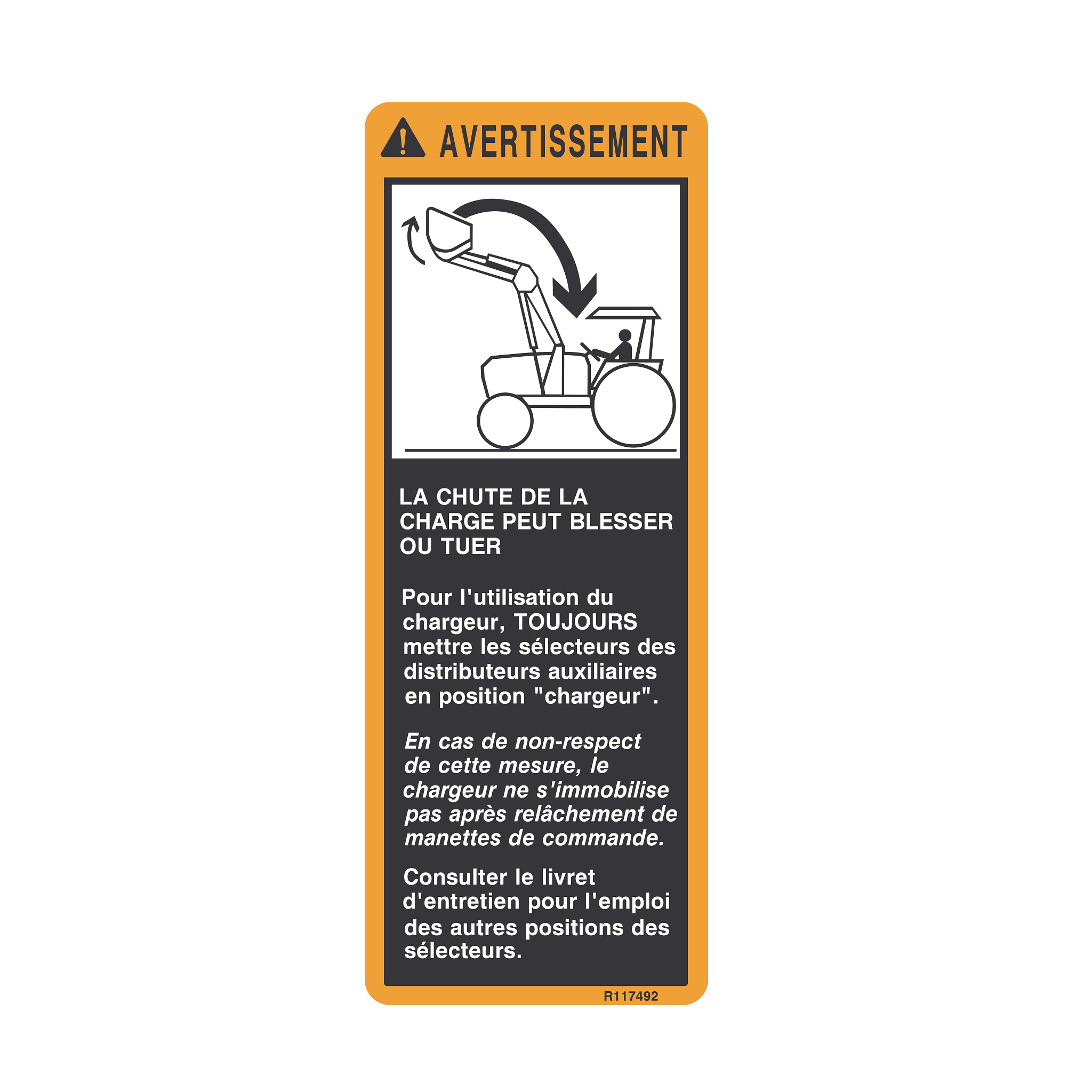 SAFETY SIGN, WARNING (FRENCH)