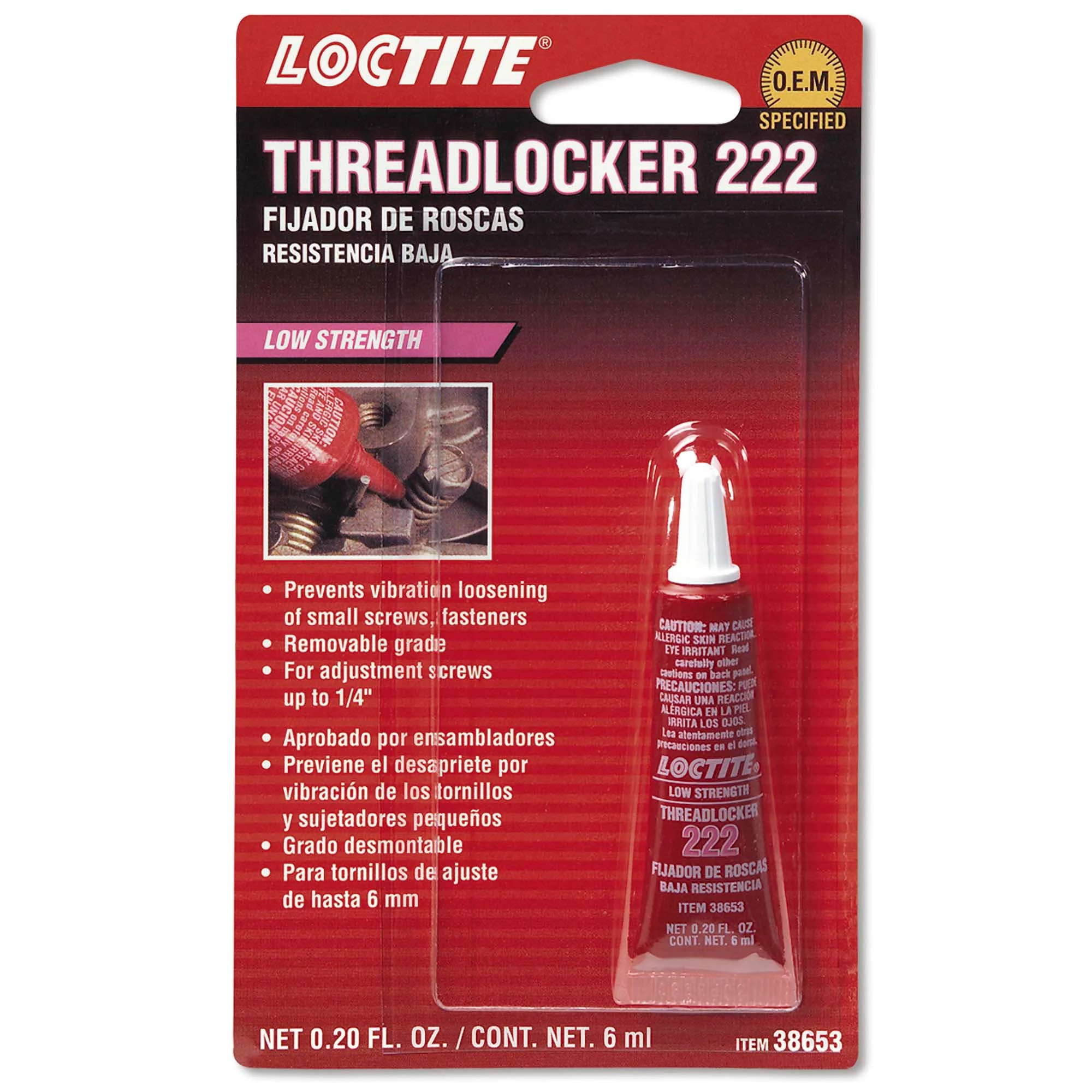John Deere LOCTITE Threadlocker 222™ Purple Low Strength Adhesive, 6 ml (0.20 Fluid Oz) Tube - PM38653