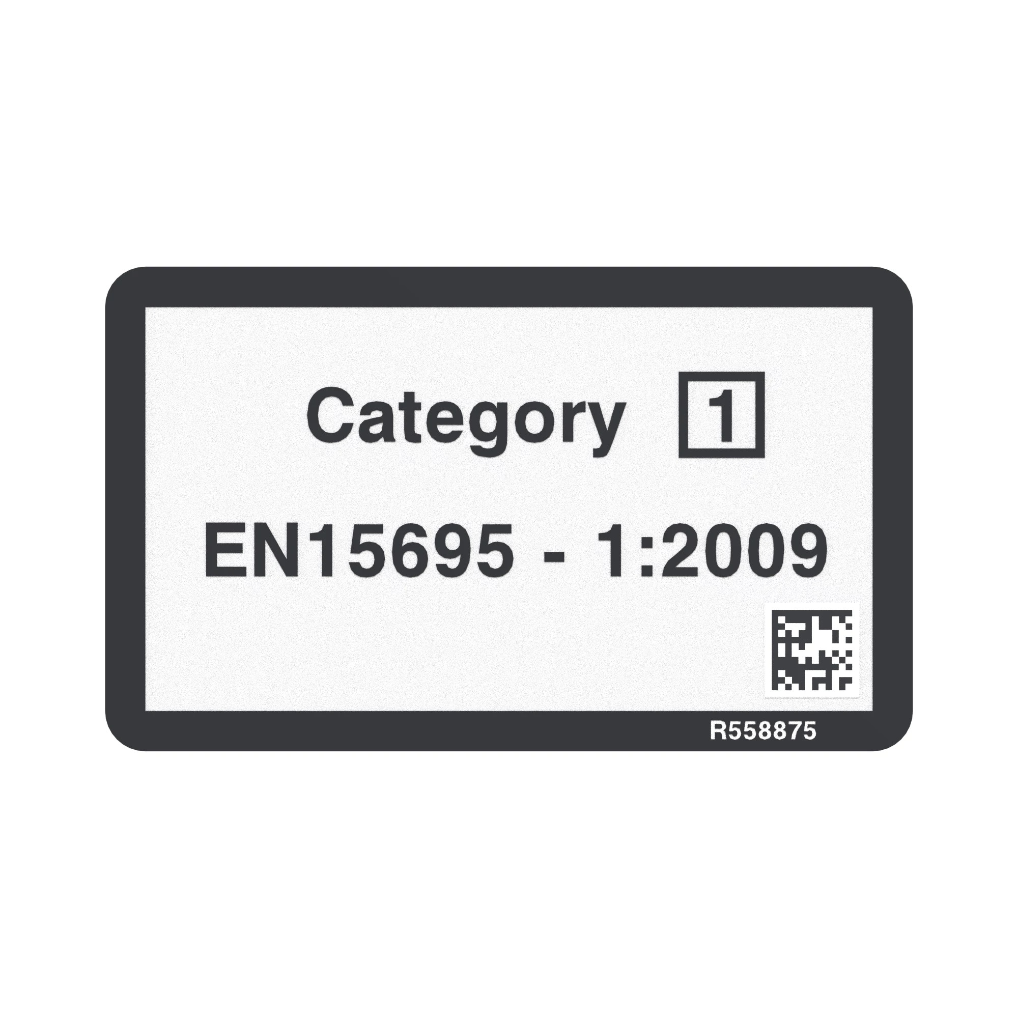 LABEL, LABEL PER EN15695-1:2009 KAT