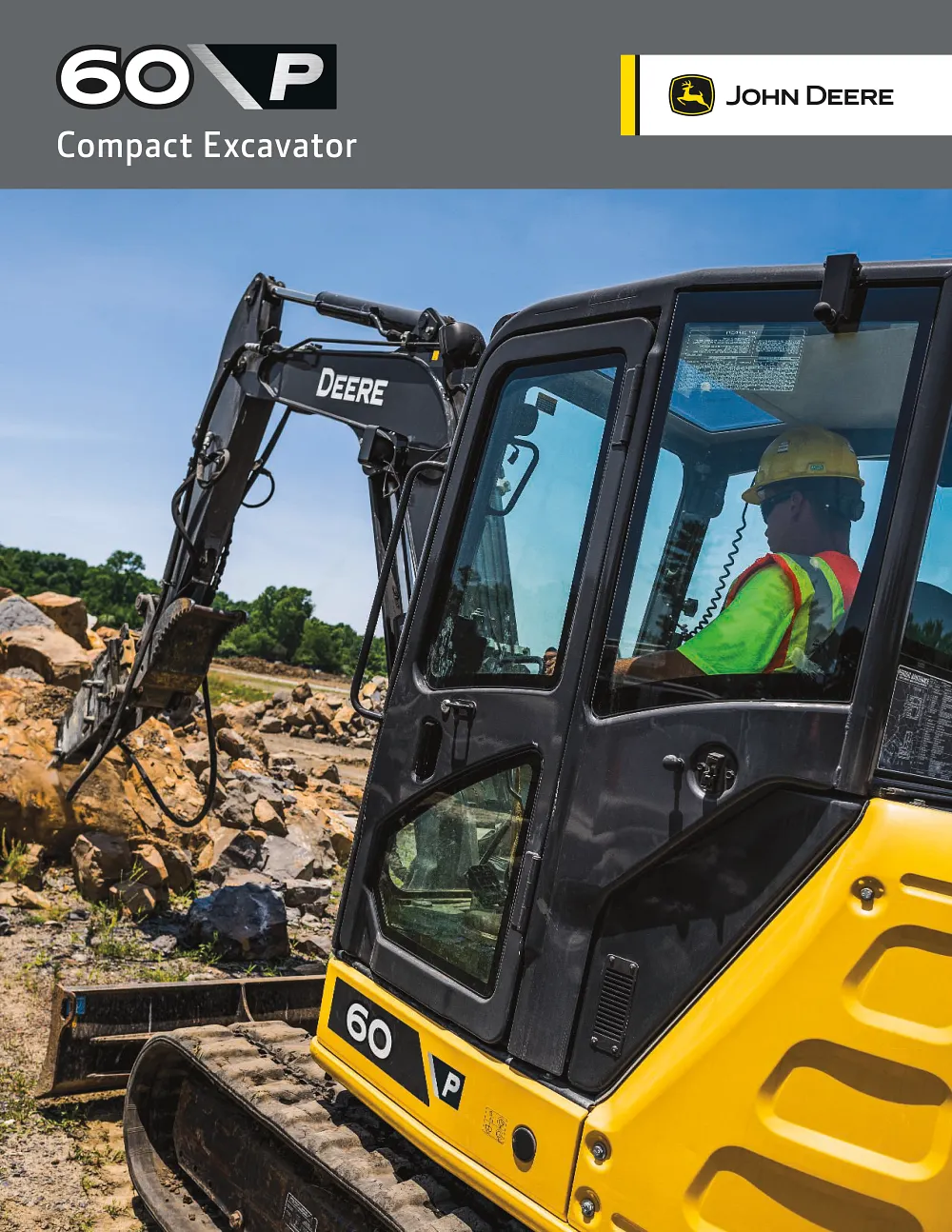 60 P-Tier Compact Excavator Product Brochure cover