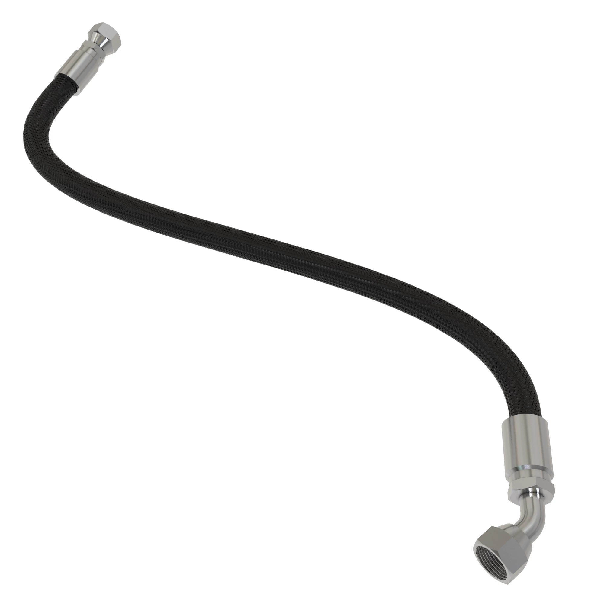 John Deere Steering Cylinder Head End to Steering Function Upper LH Hydraulic Hose - RE61576