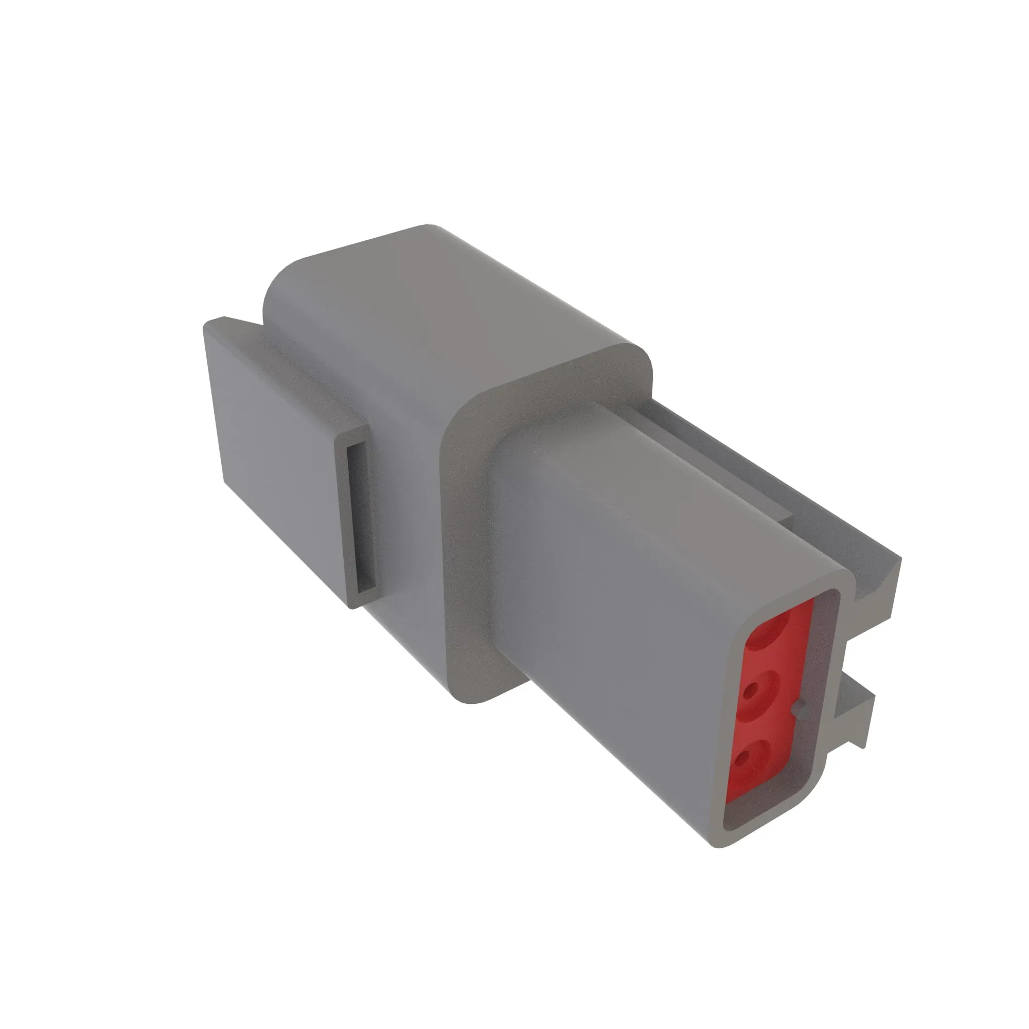 CONN DEUTSCH DTM 3W FS GRY PLSTC