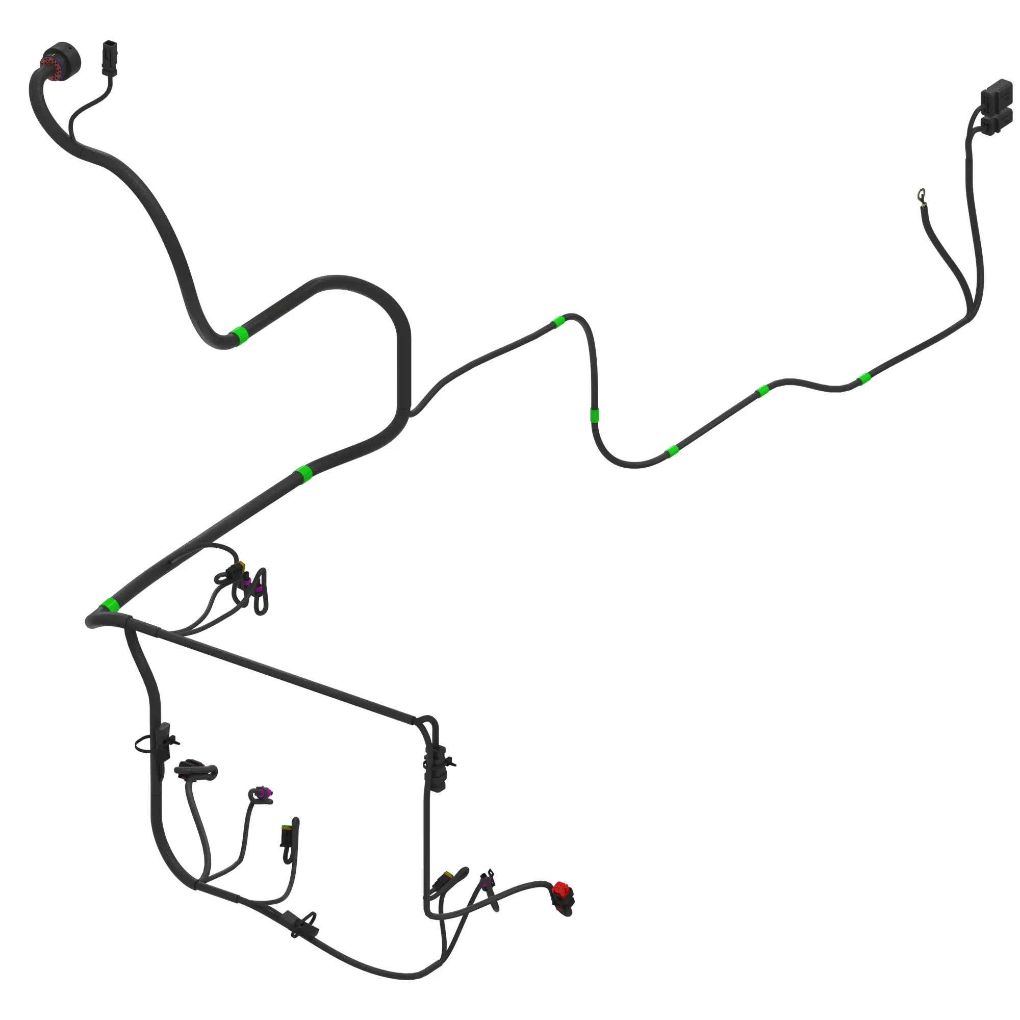 John Deere Frame Wiring Harness, Left Side - AT516946