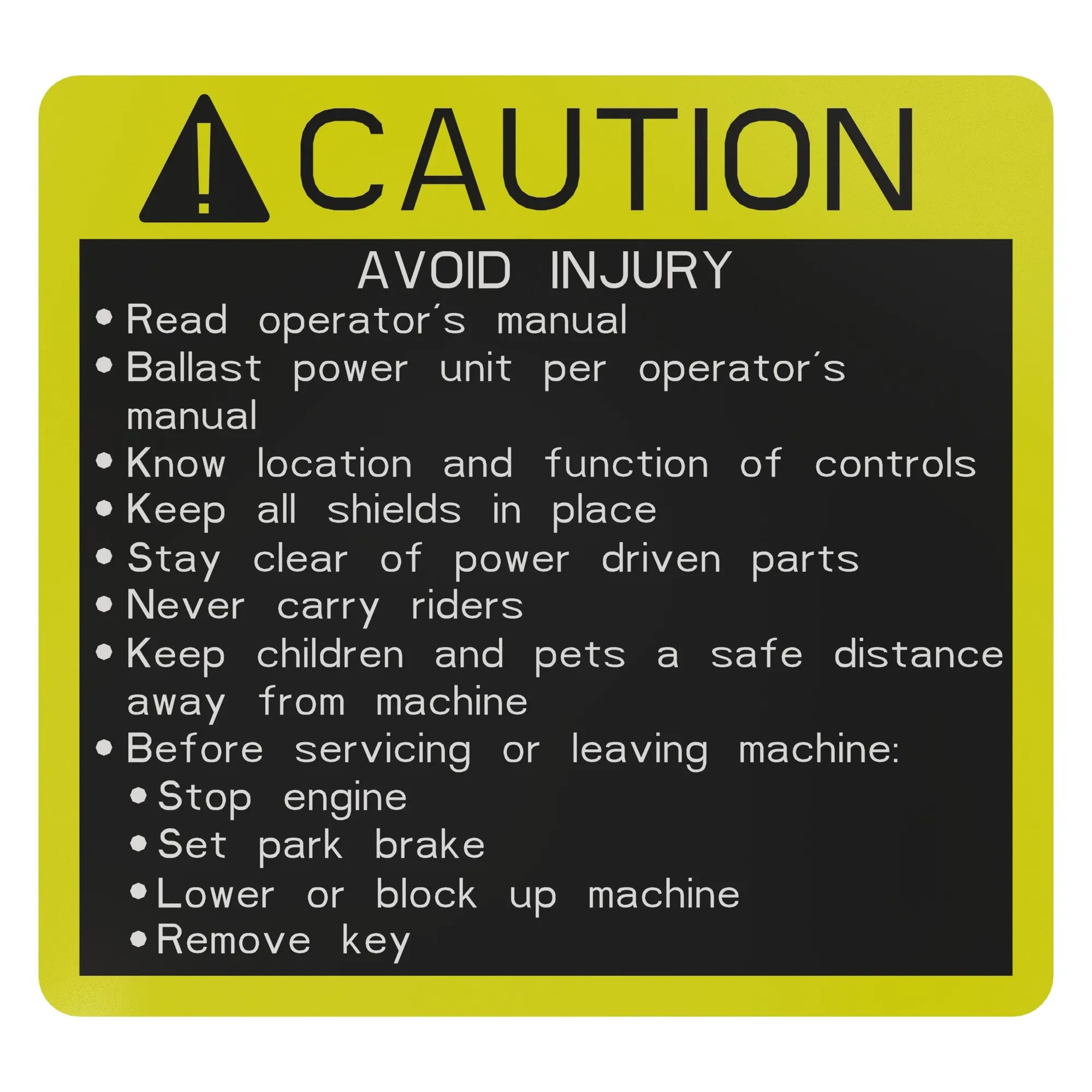LABEL, CAUTION
