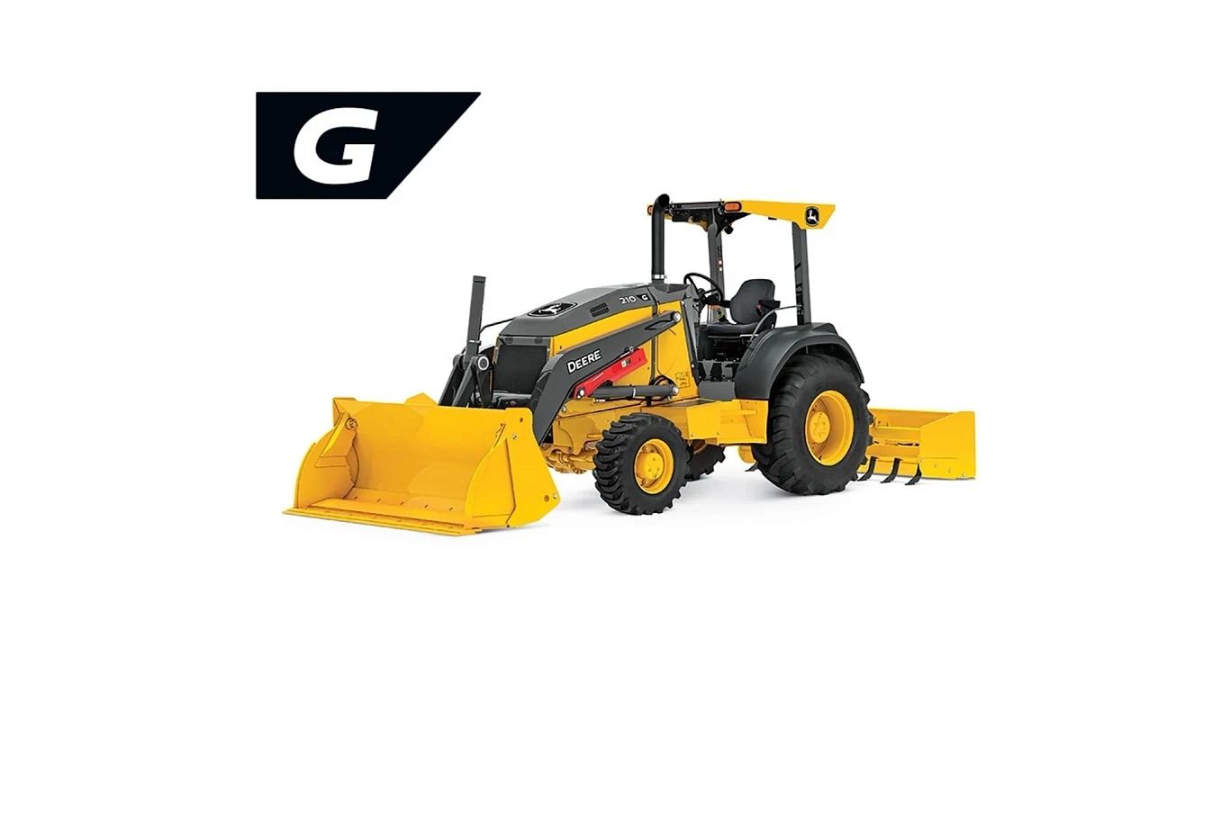 Front left studio view of 210 G-Tier Tractor Loader