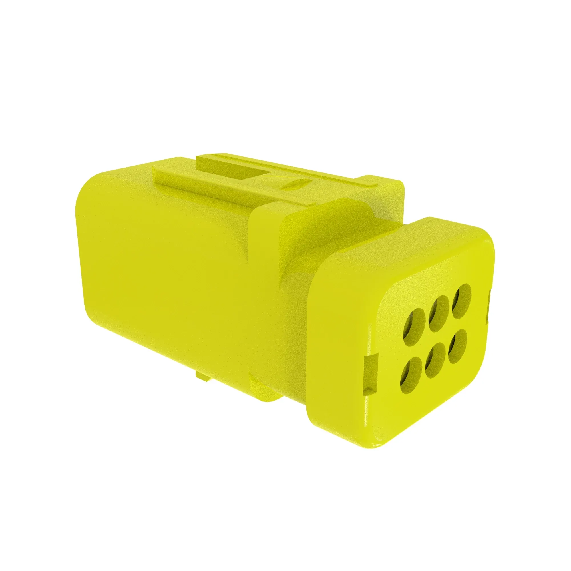 John Deere Yellow Electrical Connector Housing, Cavities 6 - 57M9755