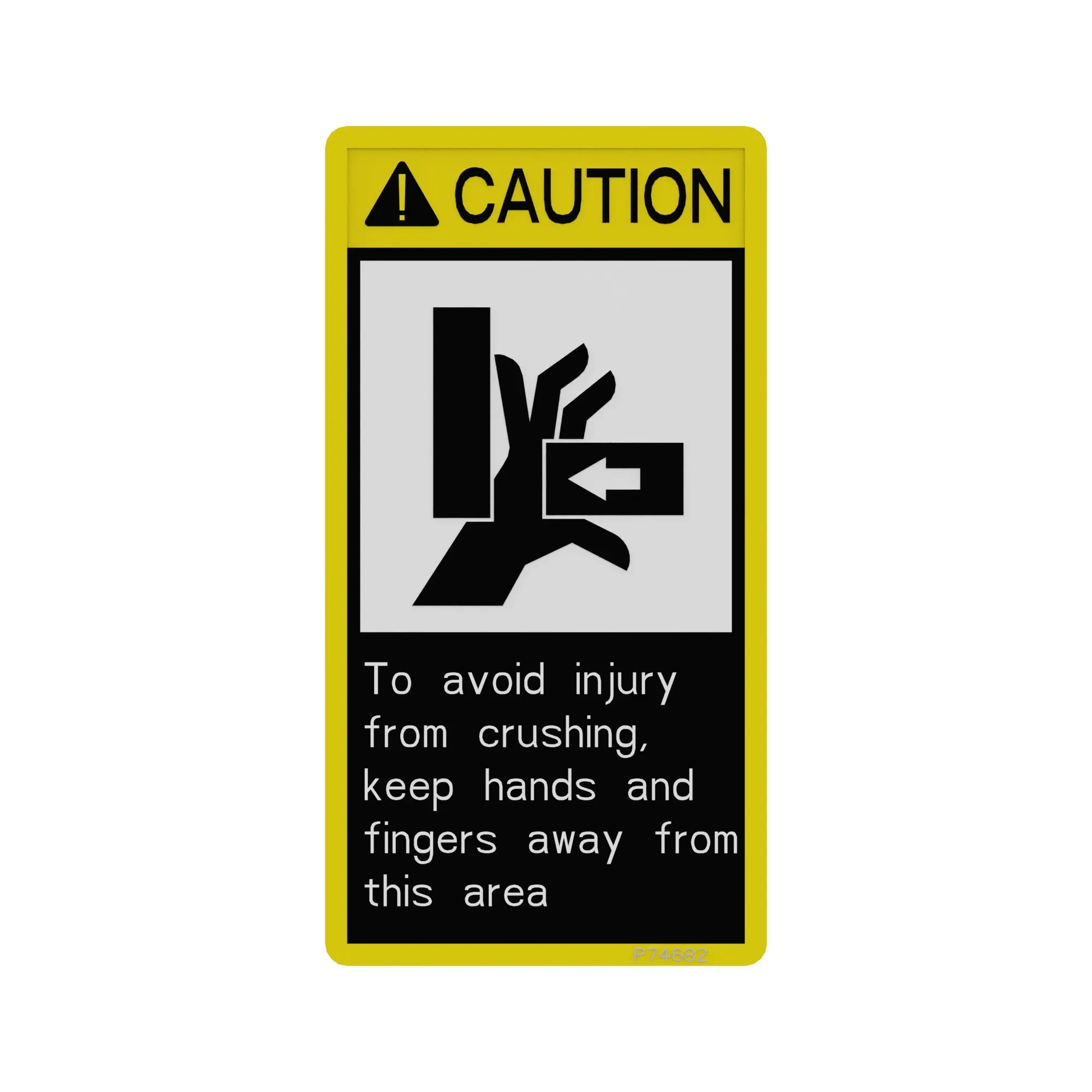 John Deere English Caution Label - P74682