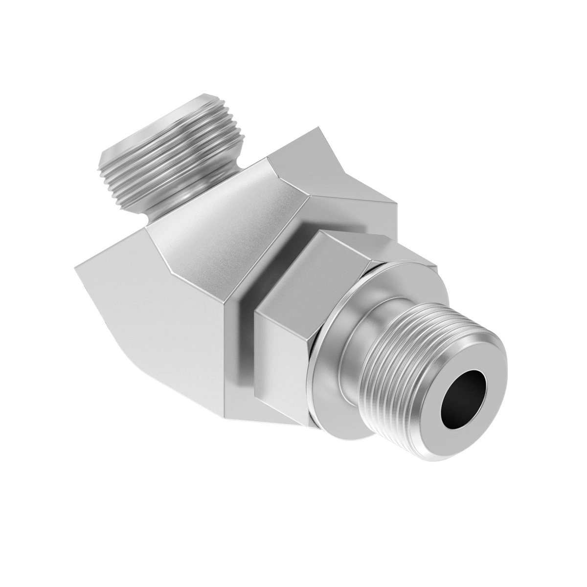 45 Deg Straight Thread, O-Ring FSF