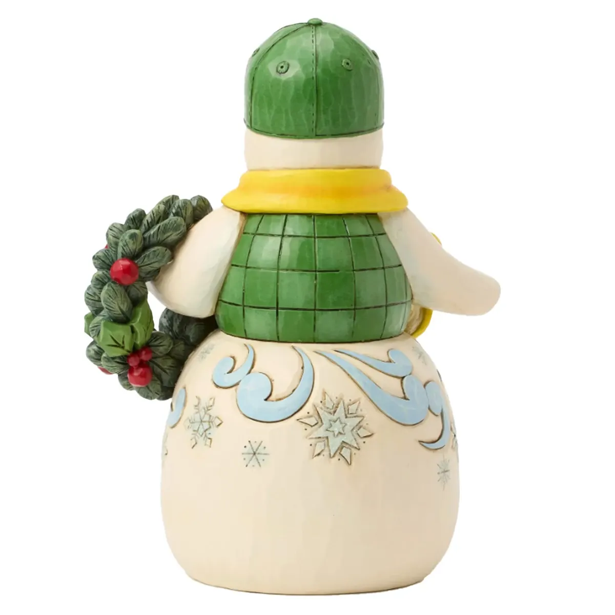 Festive John Deere Snowman Statue