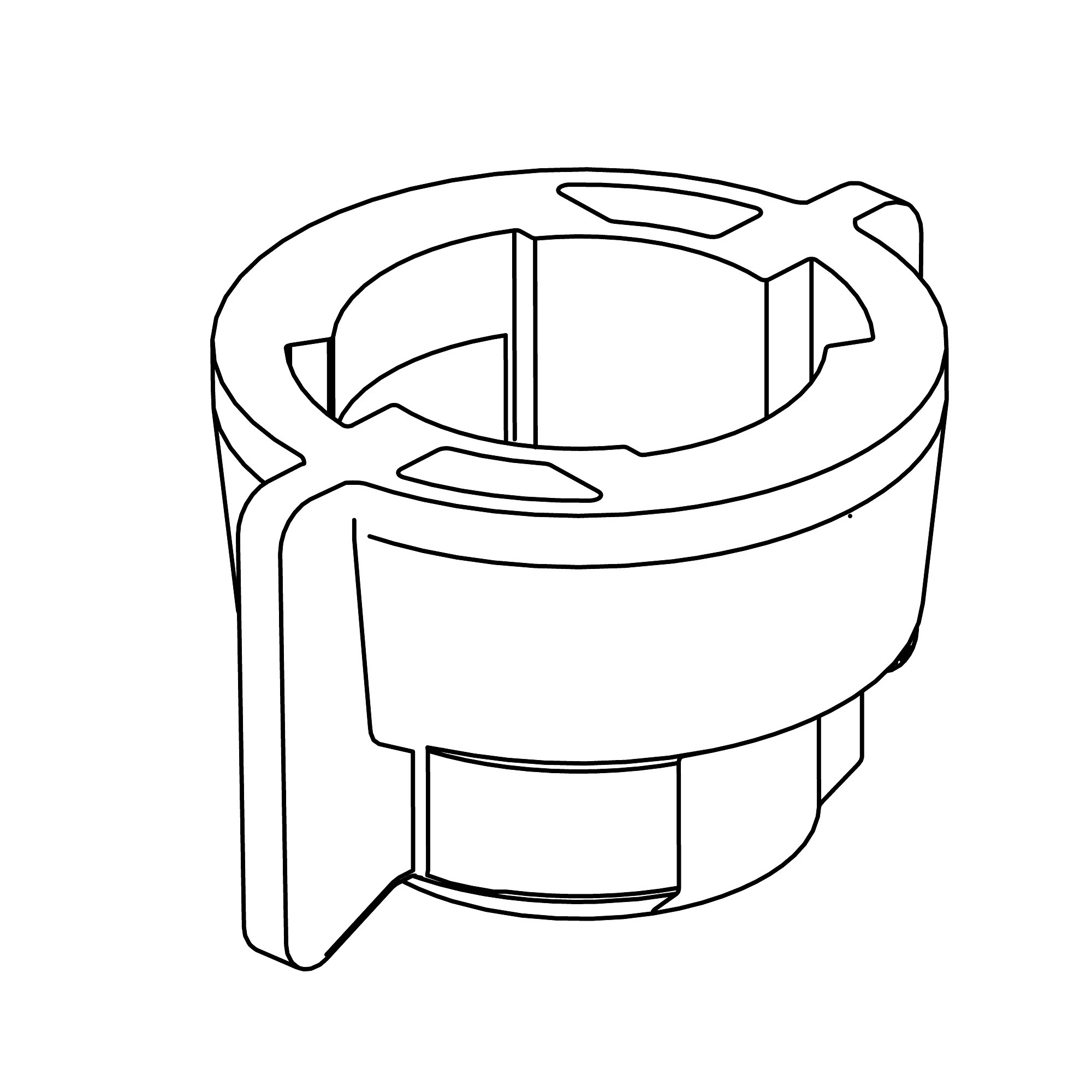 FILLER CAP, CAP W/SEAL, BLANK, BLAC