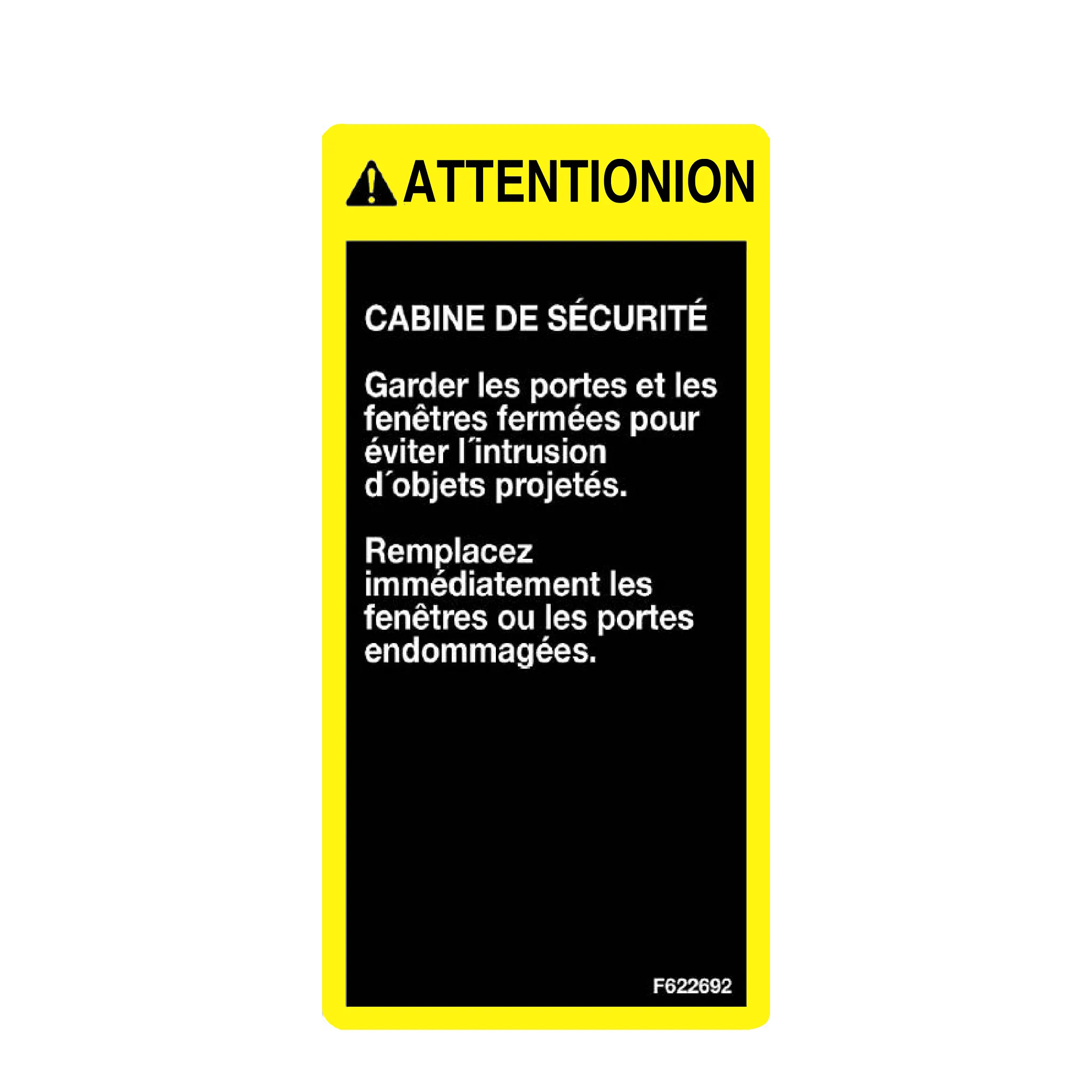 John Deere Label, Safety Cab - F622692