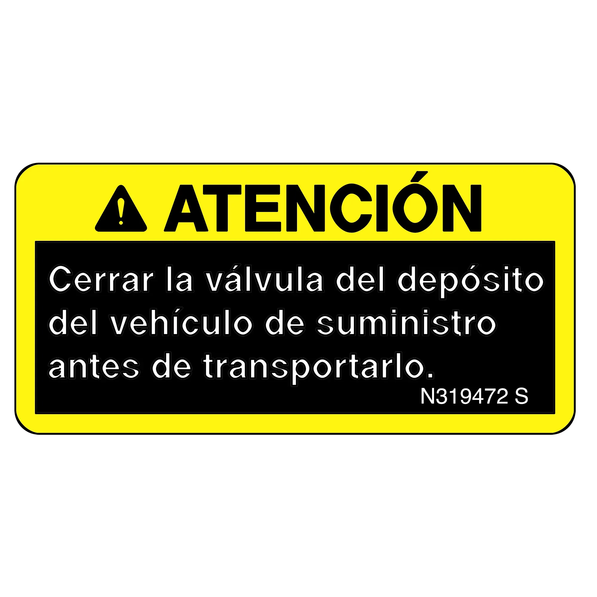 John Deere Safety Sign, Caution Label, Spanish - N319472