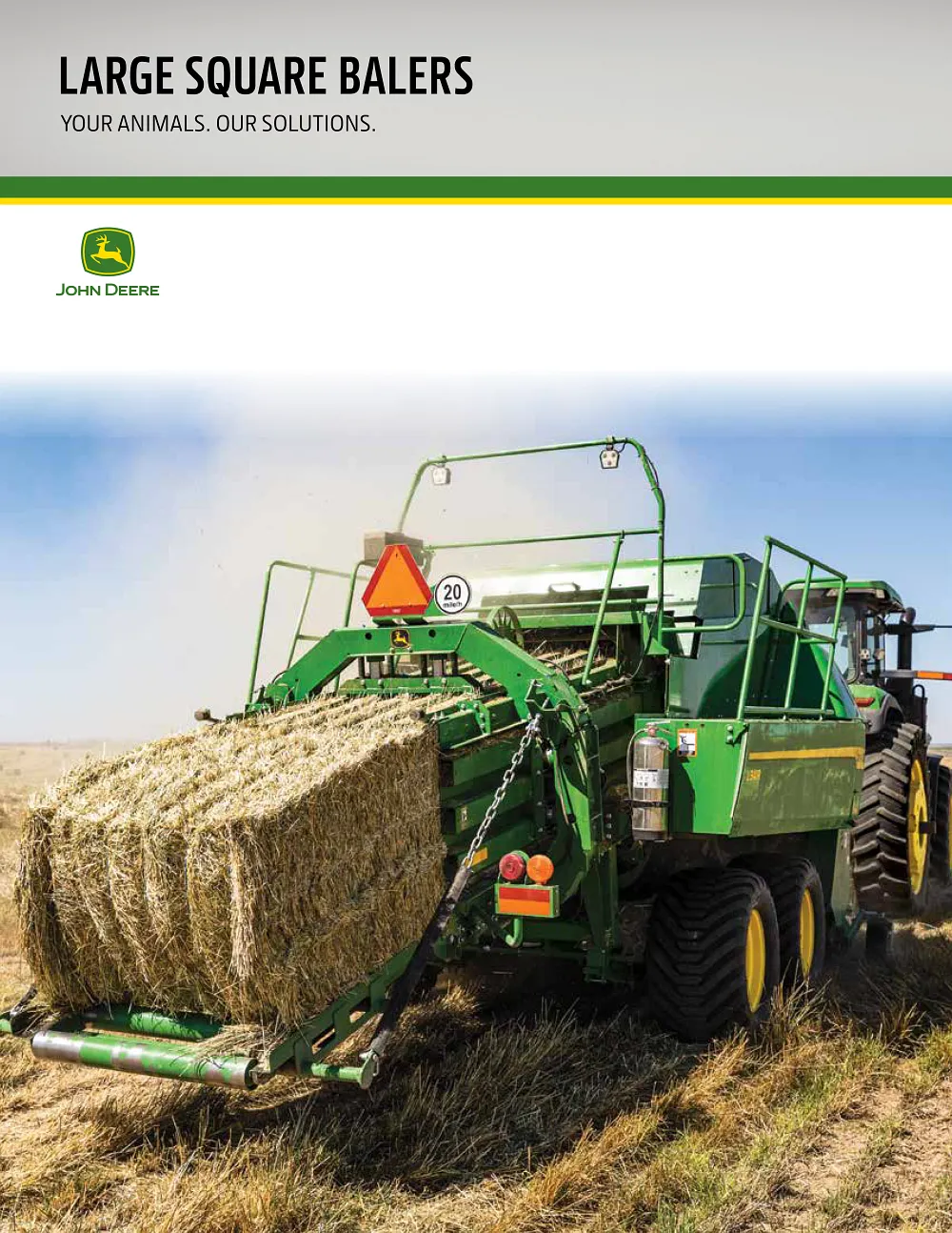 Large Square Balers Product Brochure cover