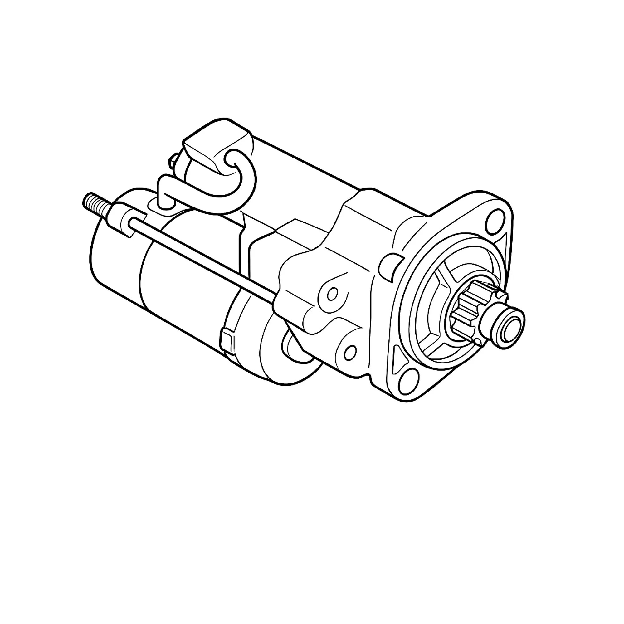 John Deere Starter Motor, 12 Volts, 1 kW - MIA10293