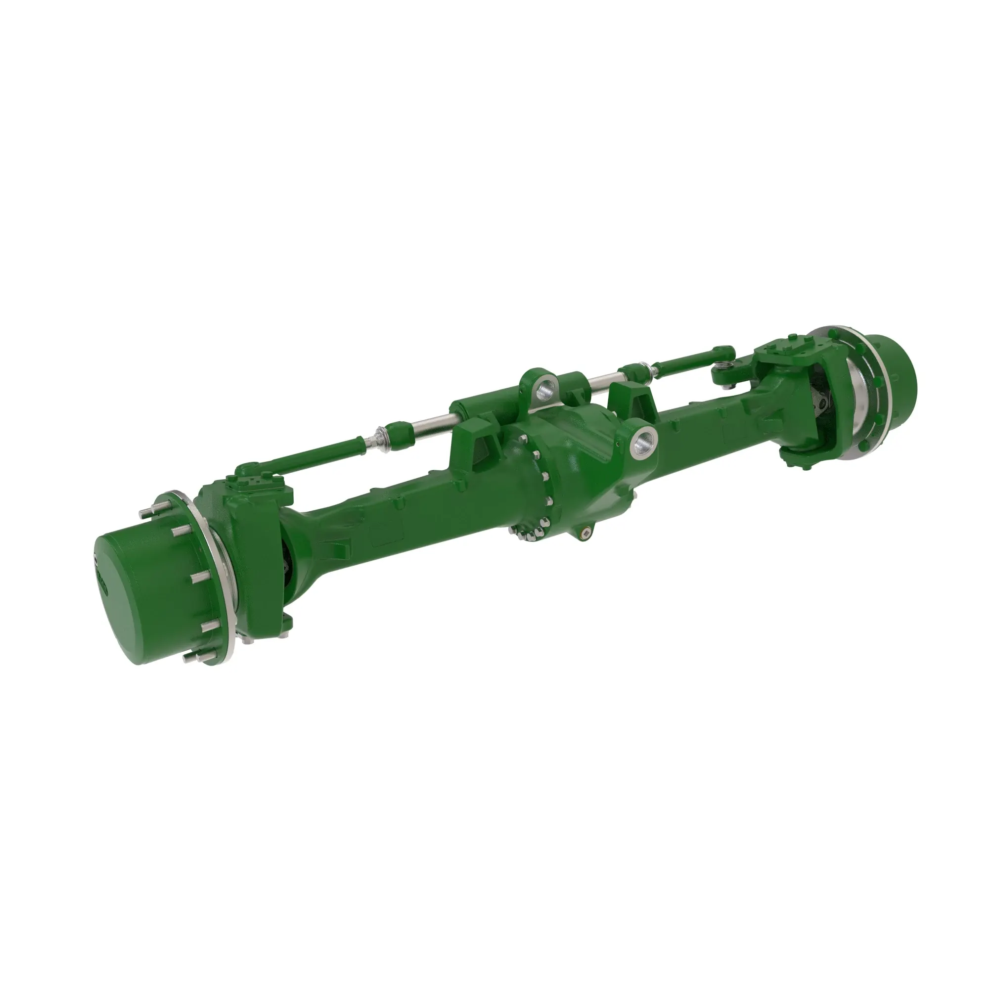 MFWD I=15.692 (DANA 750/10088336), M50LD, King Pin=8, Caster=12, Camber=1, M18 steering cylinder ports