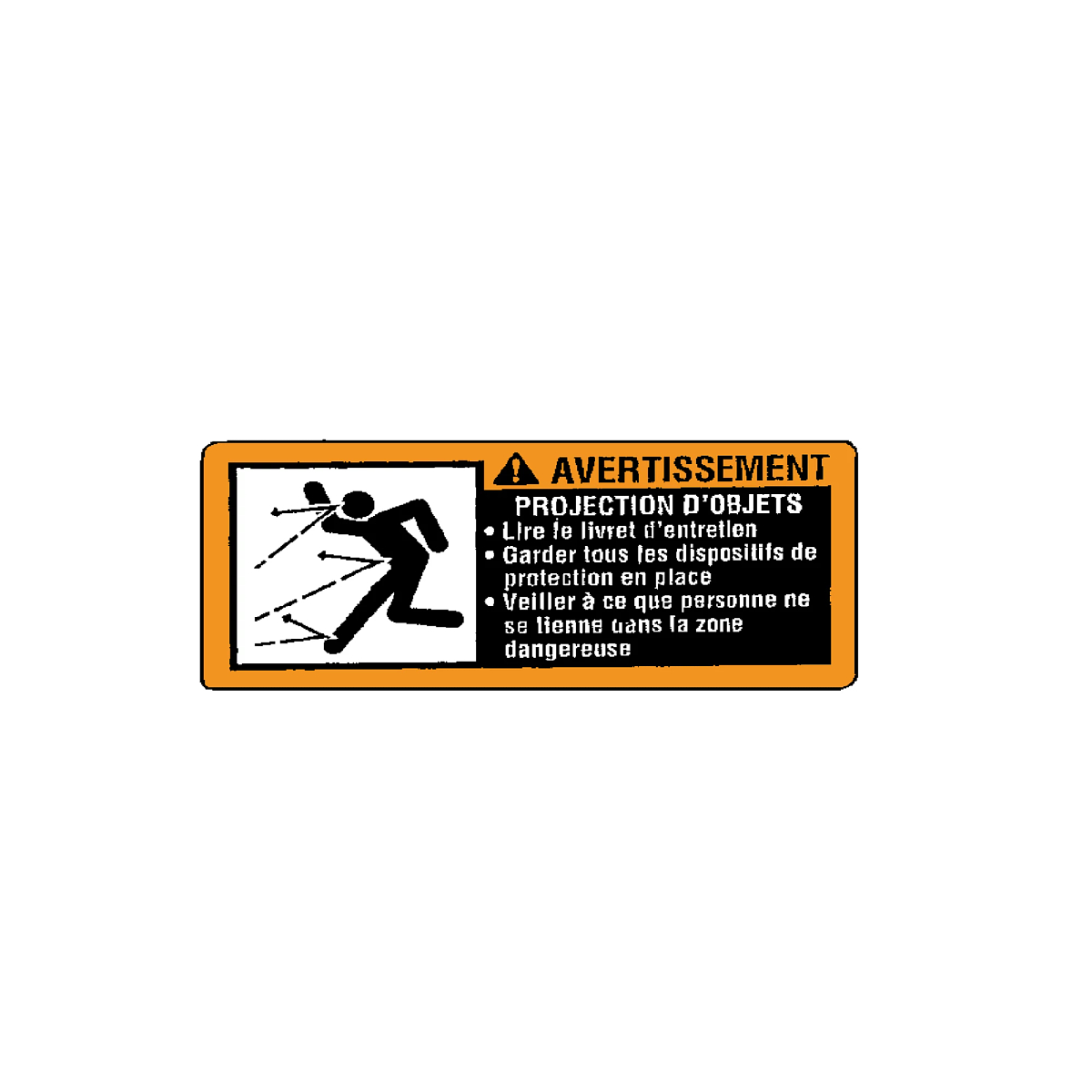 LABEL, WARN THRN OBJ, FR OF M127314