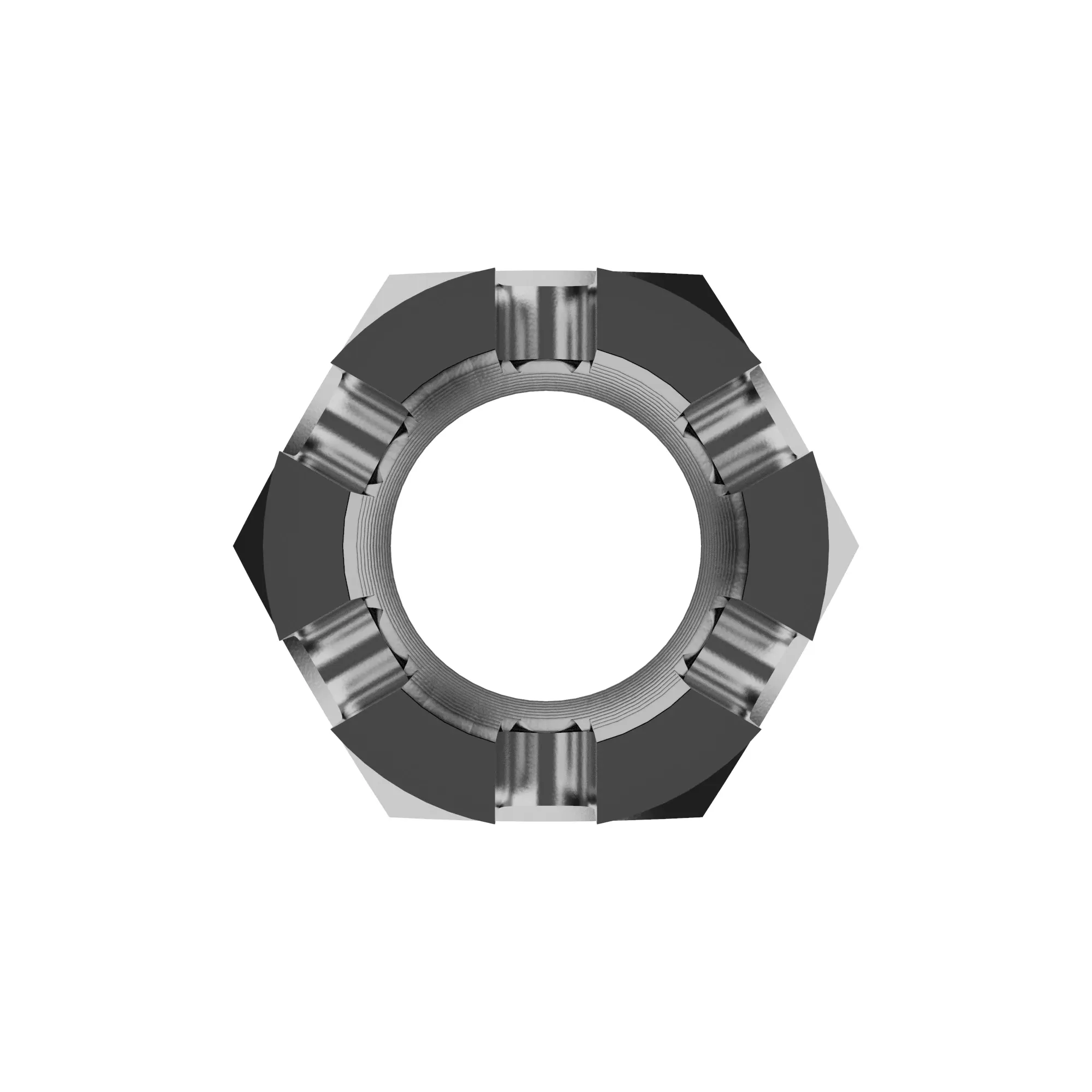 NUT, METRIC, THIN HEX CASTLE