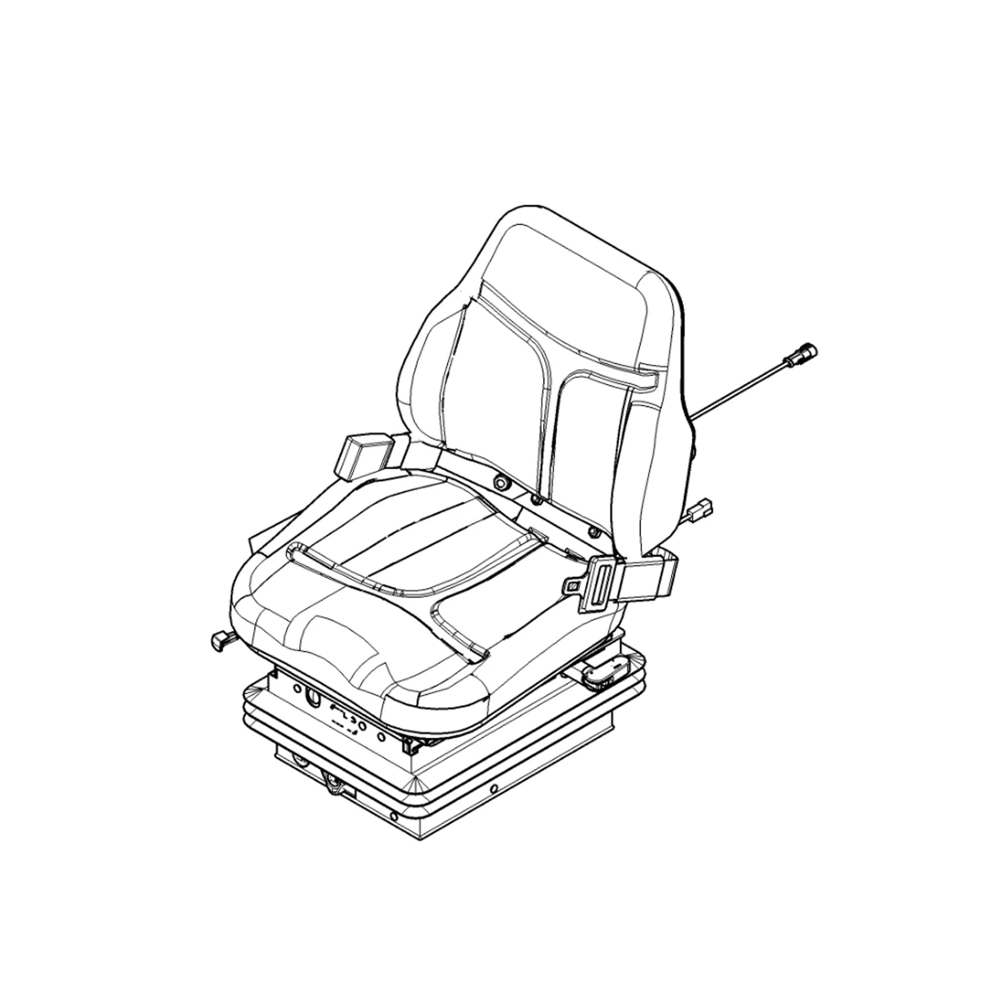 John Deere Air Suspended Yellow Vinyl Seat - ER491649