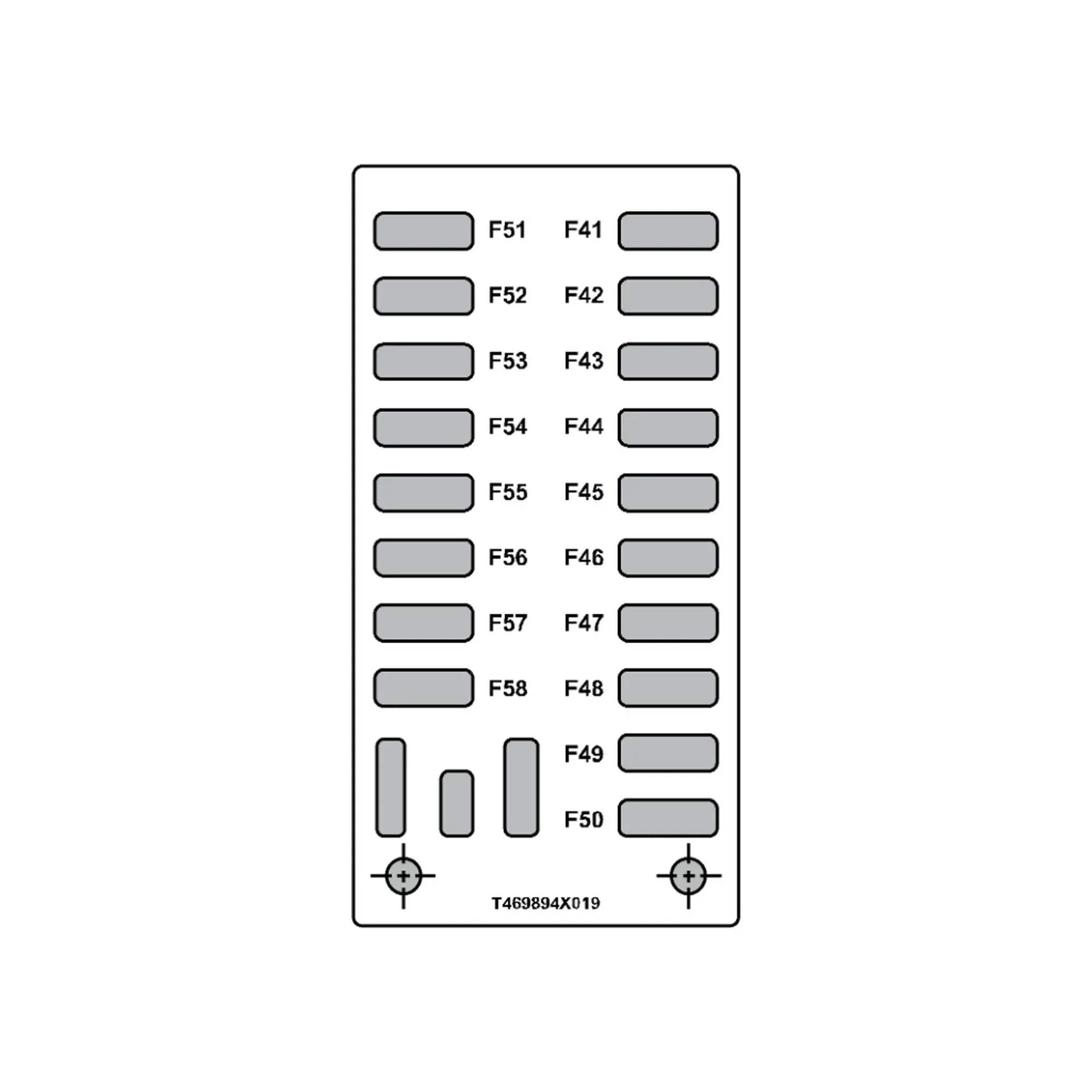 Label, Fuse Panel English