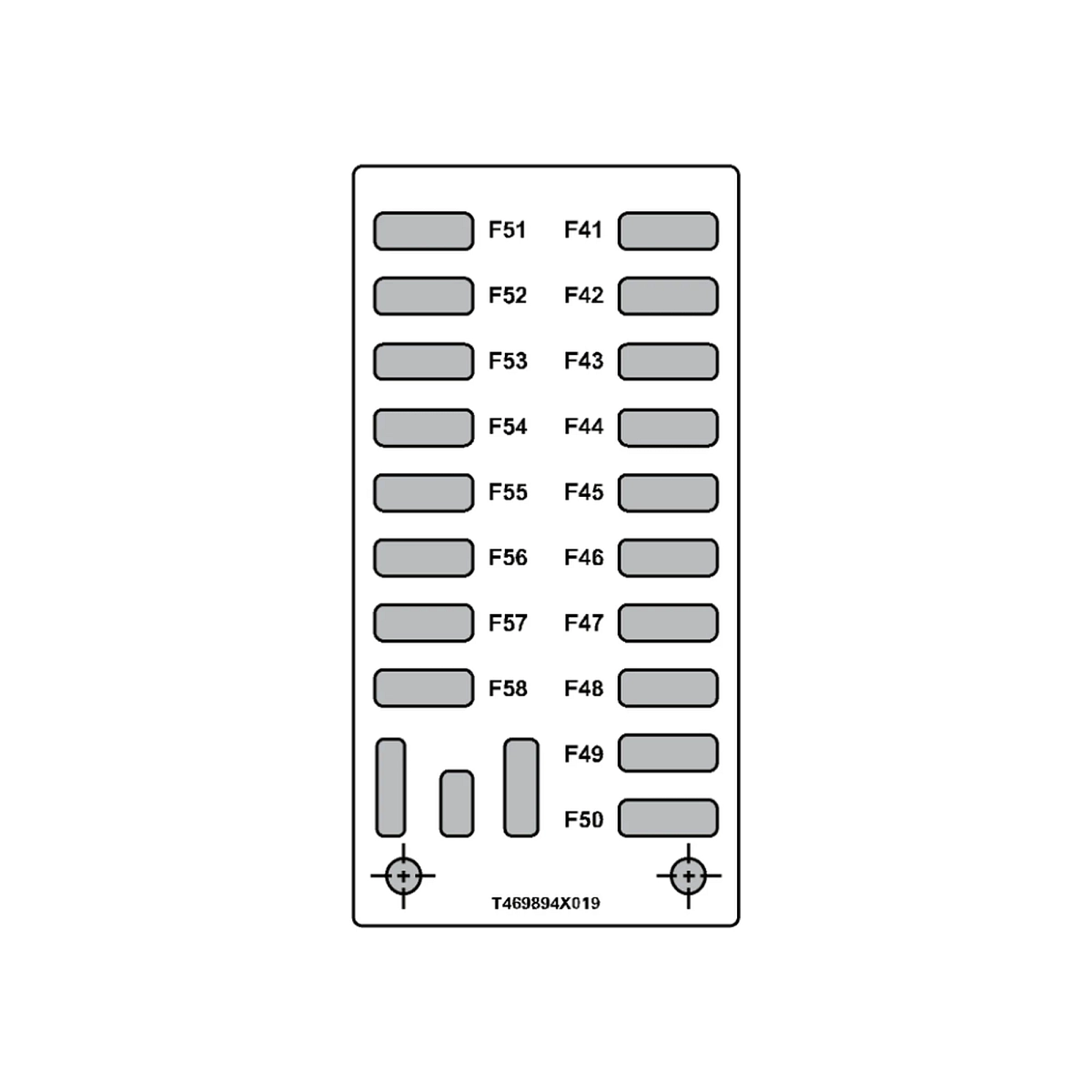 Label, Fuse Panel English