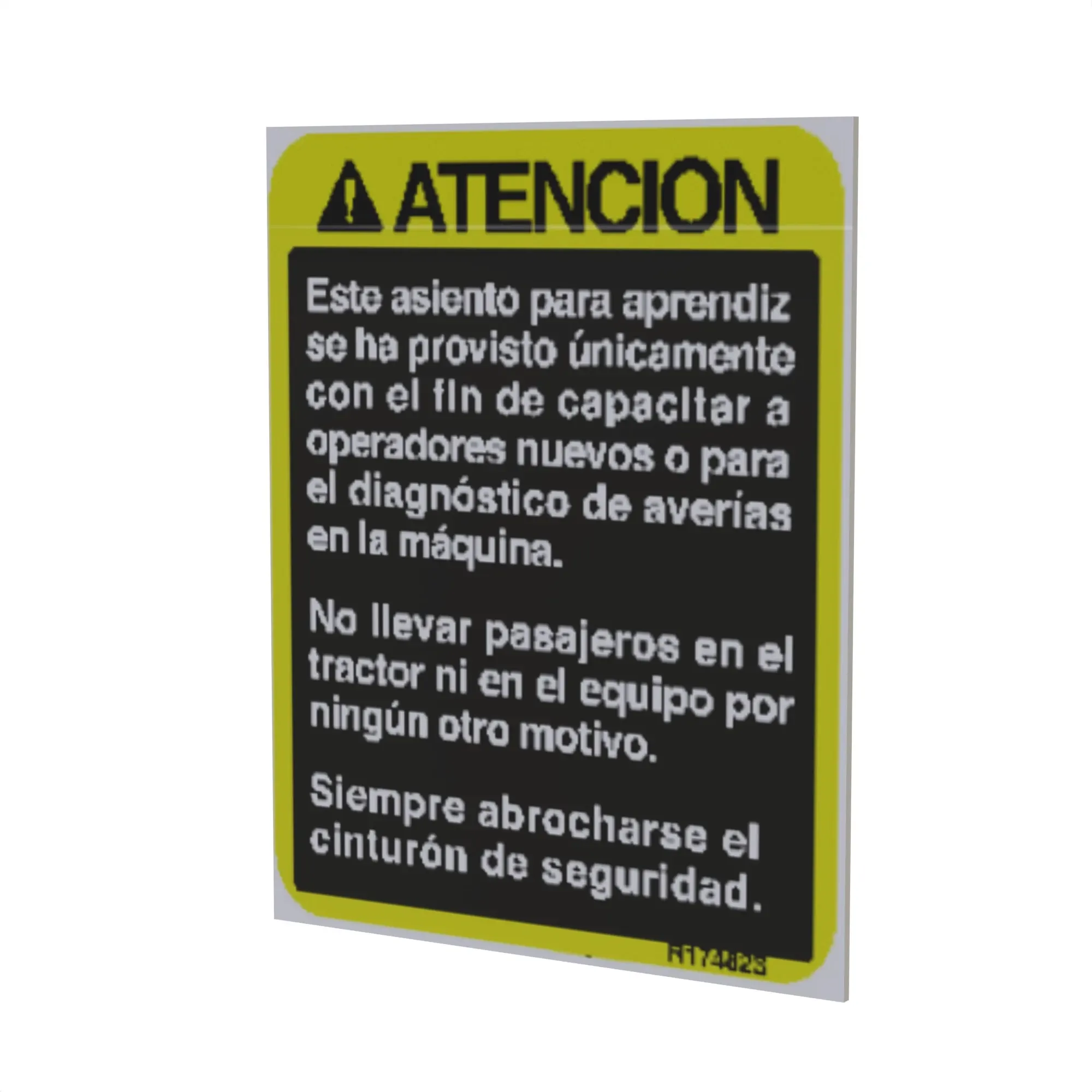 LABEL, INSTRUCTIONAL SEAT  (SPANISH