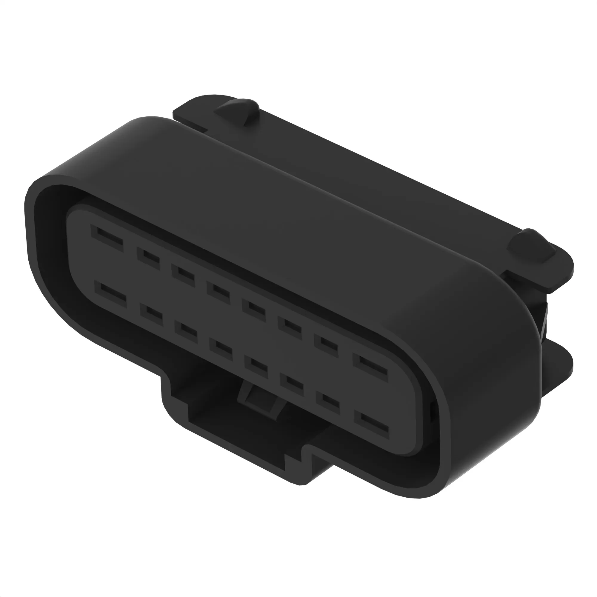 John Deere Black External Electrical Connector Housing, 16 Cavities - 57M8279