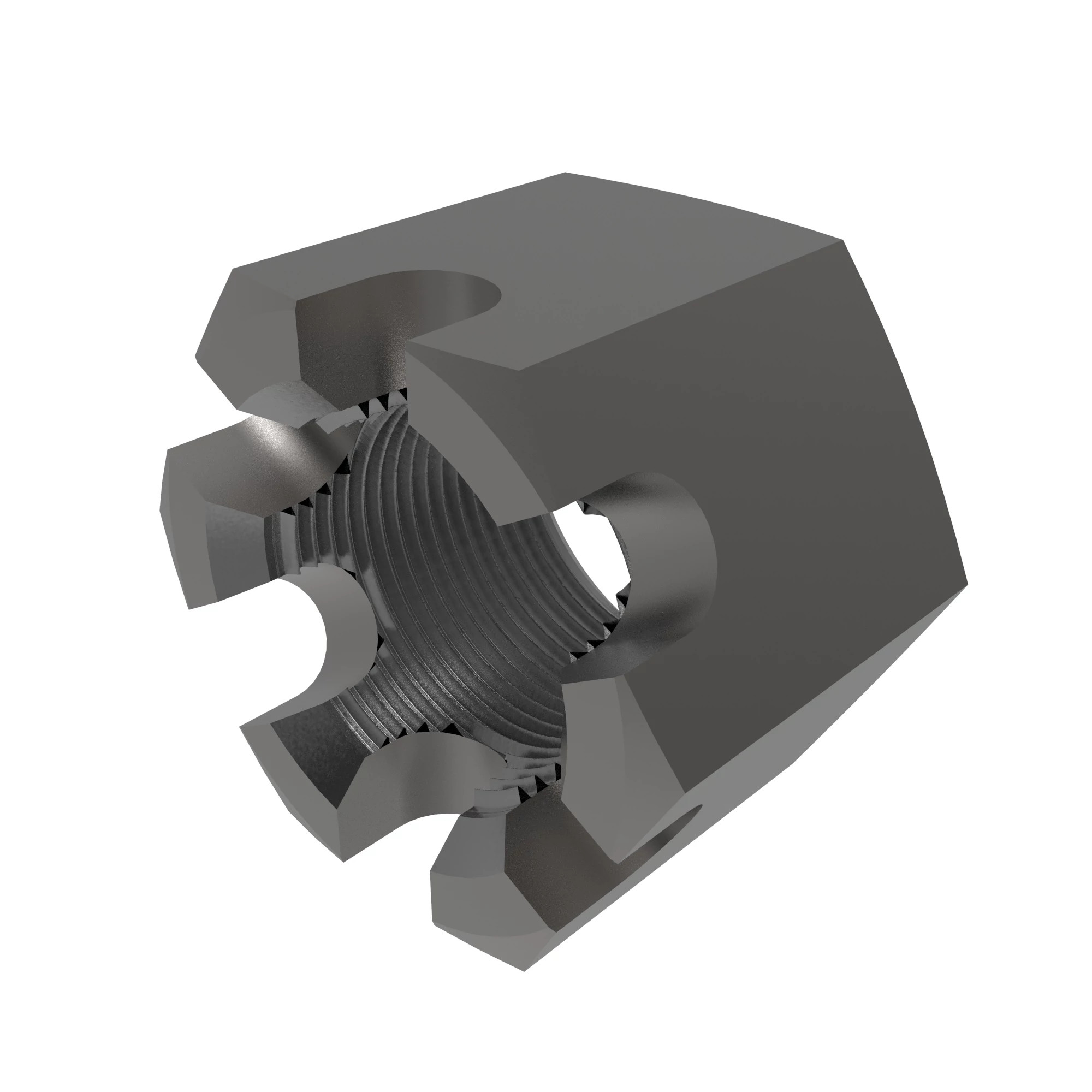 NUT, HEX THICK SLOTTED