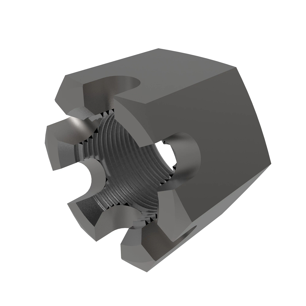 NUT, HEX THICK SLOTTED